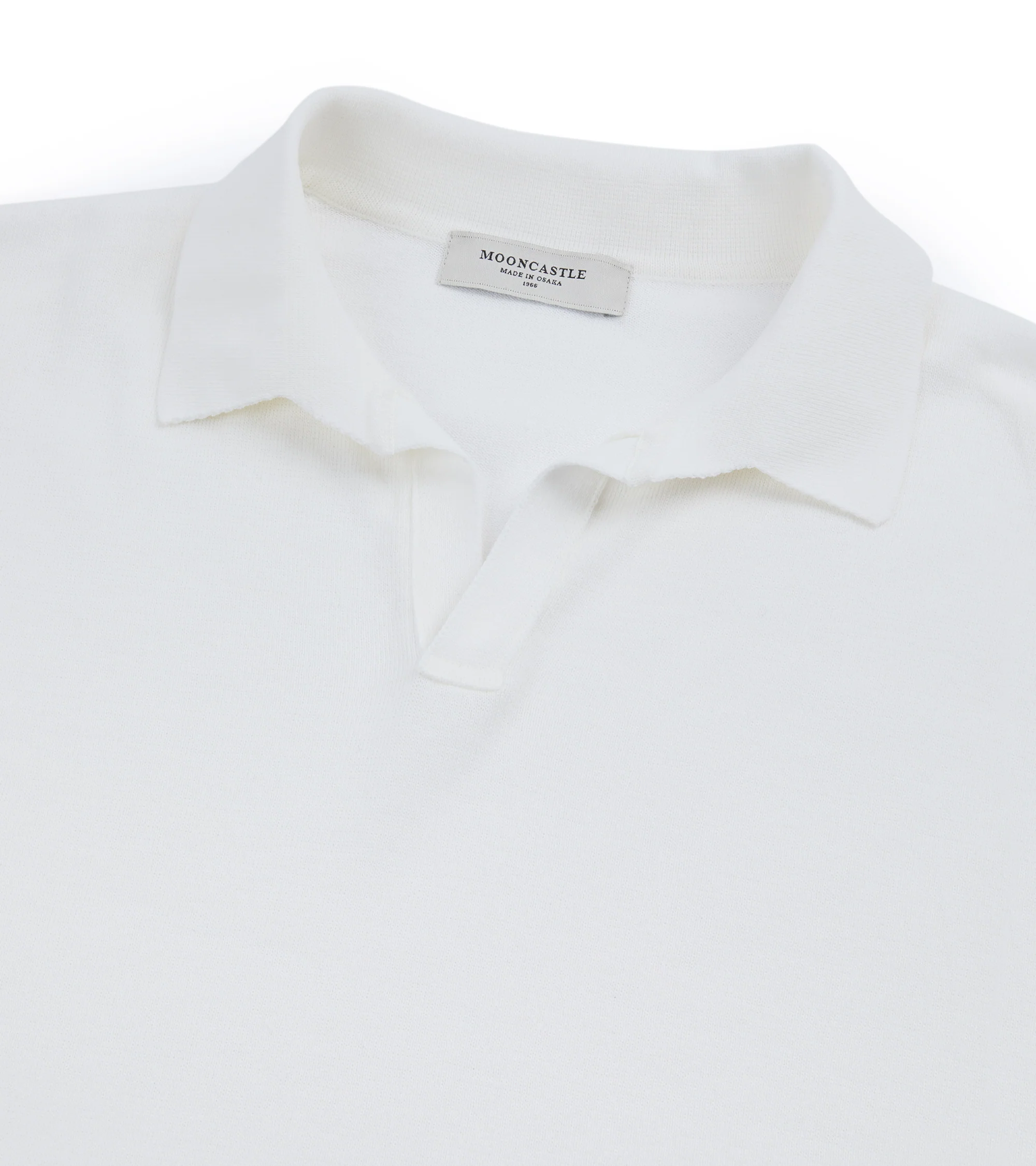 Mooncastle Ice Cotton Knit Skipper Shirt: Off White - Image 3