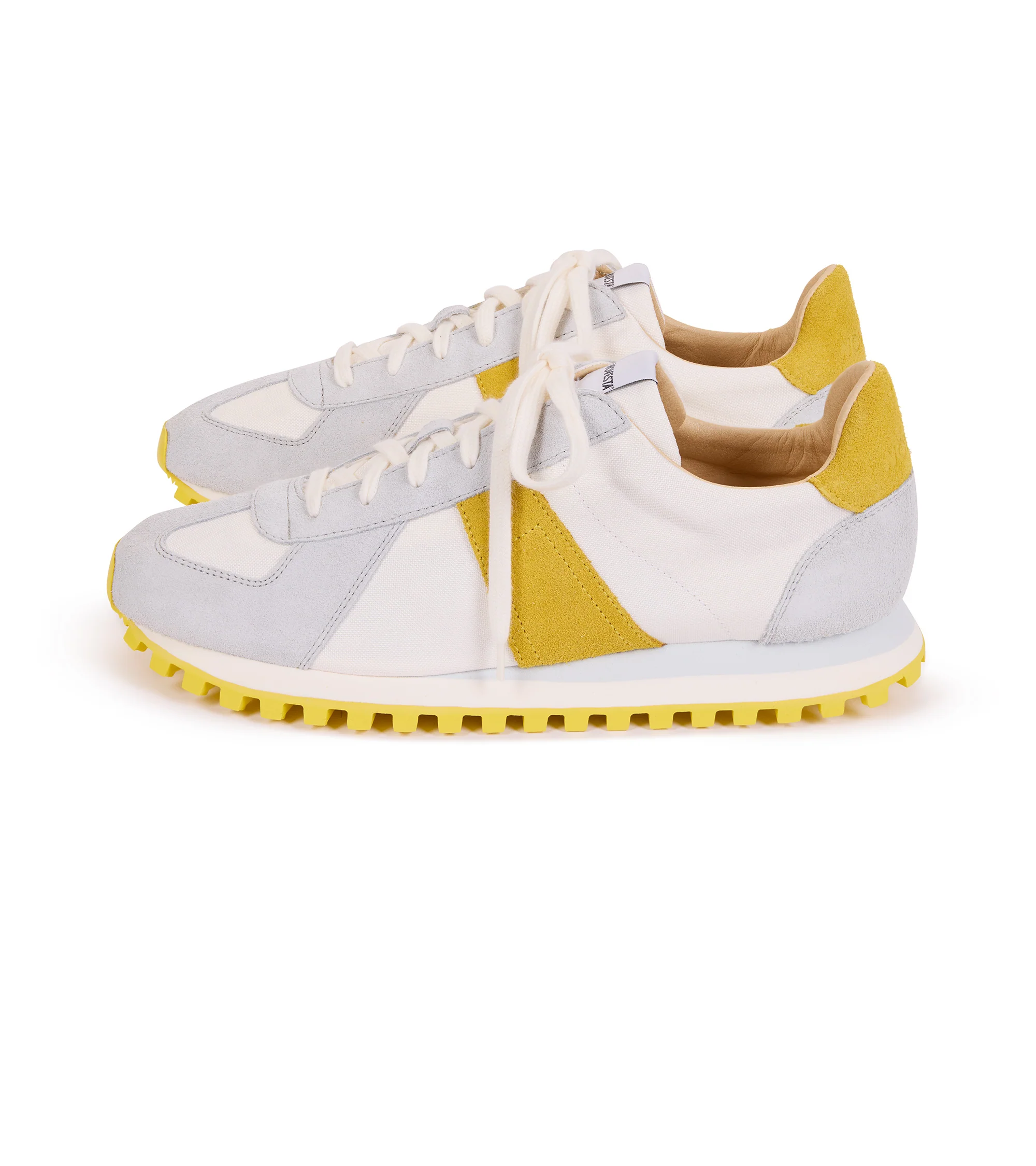 Novesta GAT Trail Sneaker: White/Yellow - Image 2