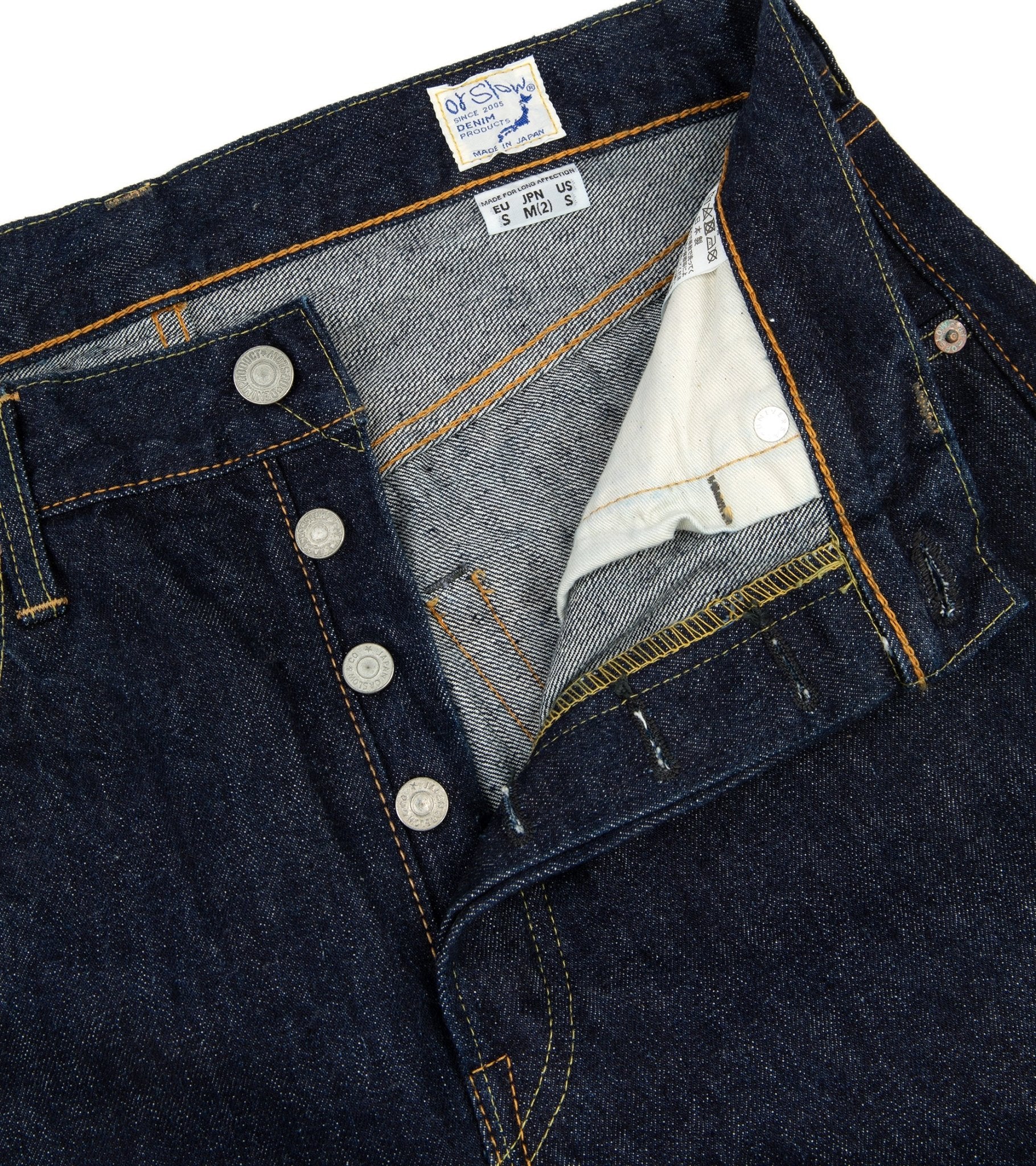 OrSlow 105 Standard Fit Selvedge Denim: One Wash - Image 4