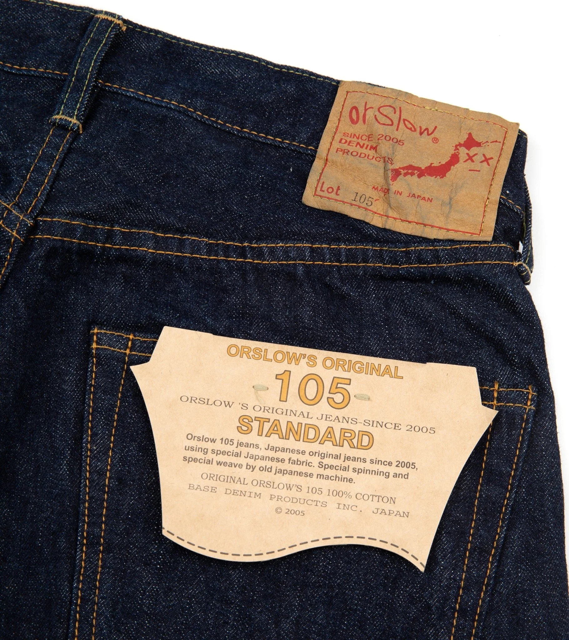 OrSlow 105 Standard Fit Selvedge Denim: One Wash - Image 5