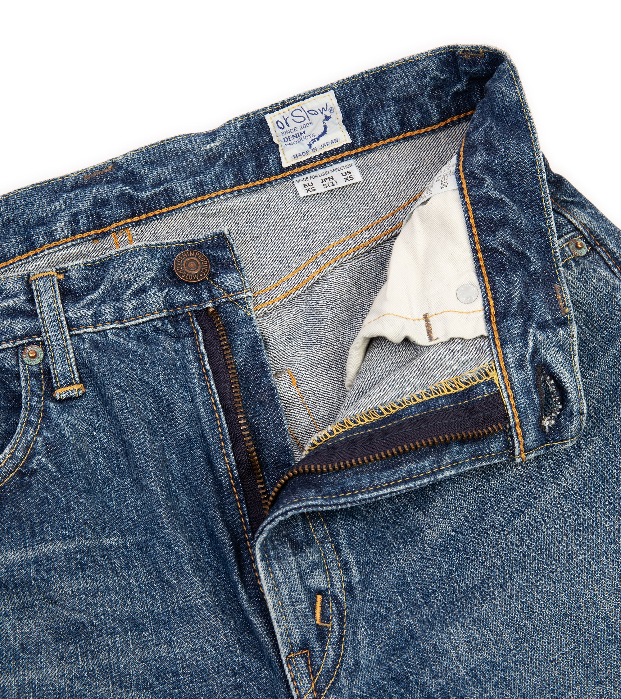 OrSlow 107 Ivy Fit Selvedge Denim: 2 Year Wash - Image 4
