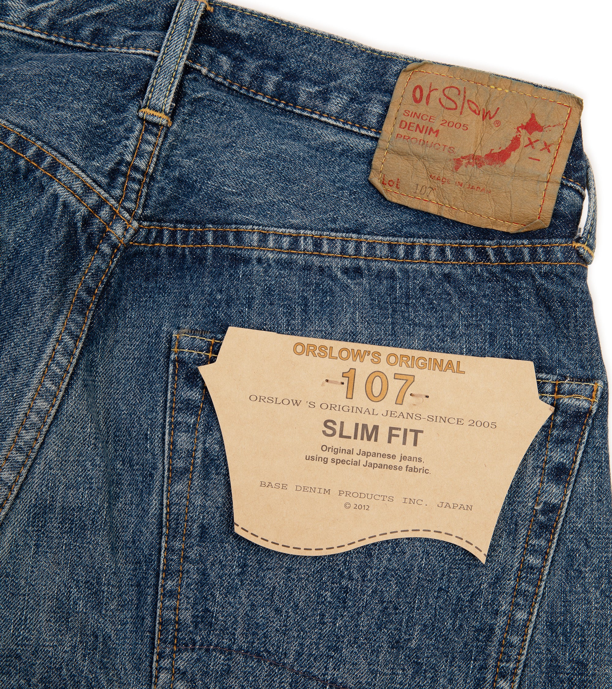 OrSlow 107 Ivy Fit Selvedge Denim: 2 Year Wash - Image 5