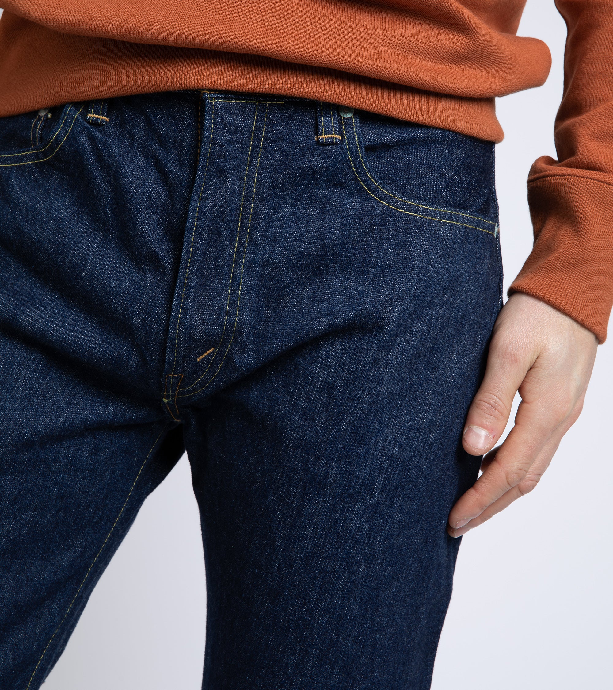 OrSlow 107 Ivy Fit Selvedge Denim: One Wash - Image 6