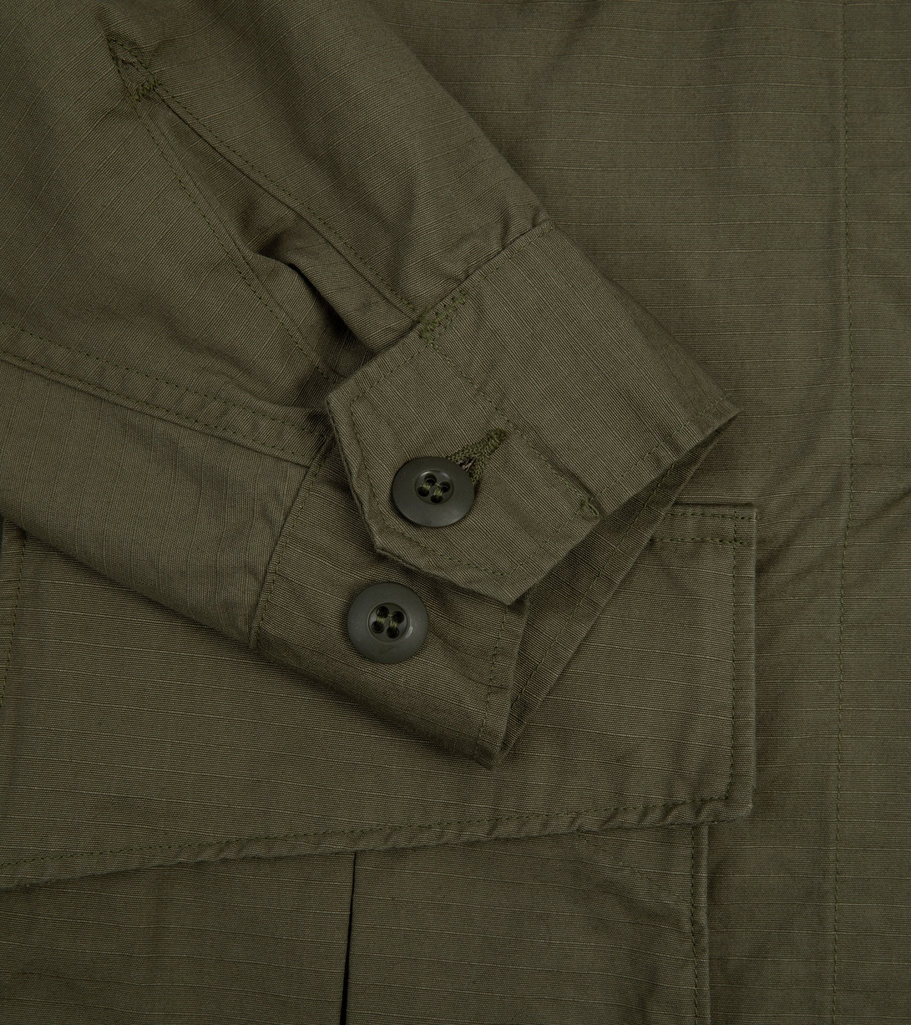OrSlow Cotton Ripstop Tropical Jacket: Army Green - Image 5