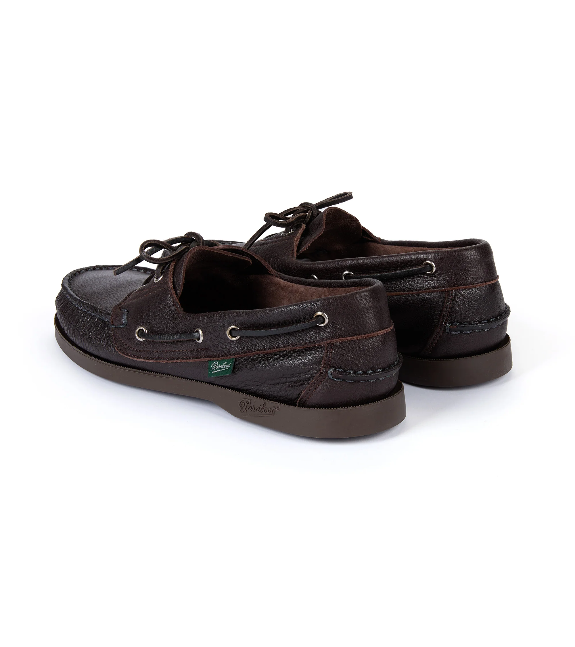 Paraboot Barth Deerskin Boat Shoe: Brown - Image 3