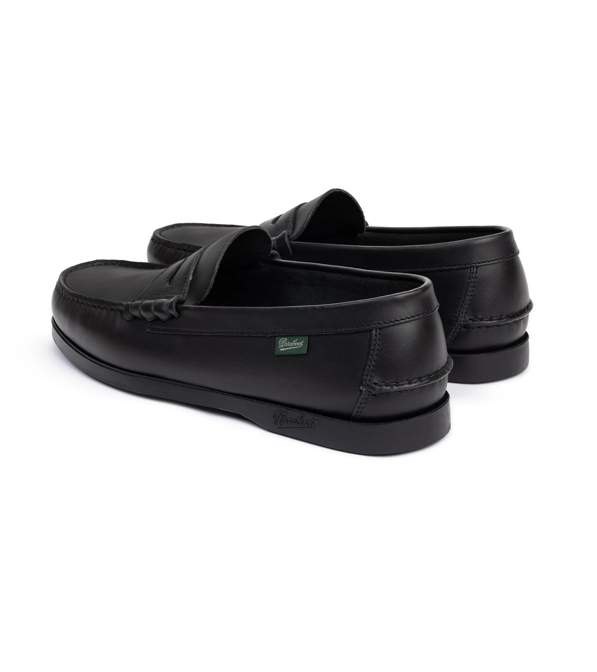 Paraboot Coraux Leather Loafer: Black - Image 3