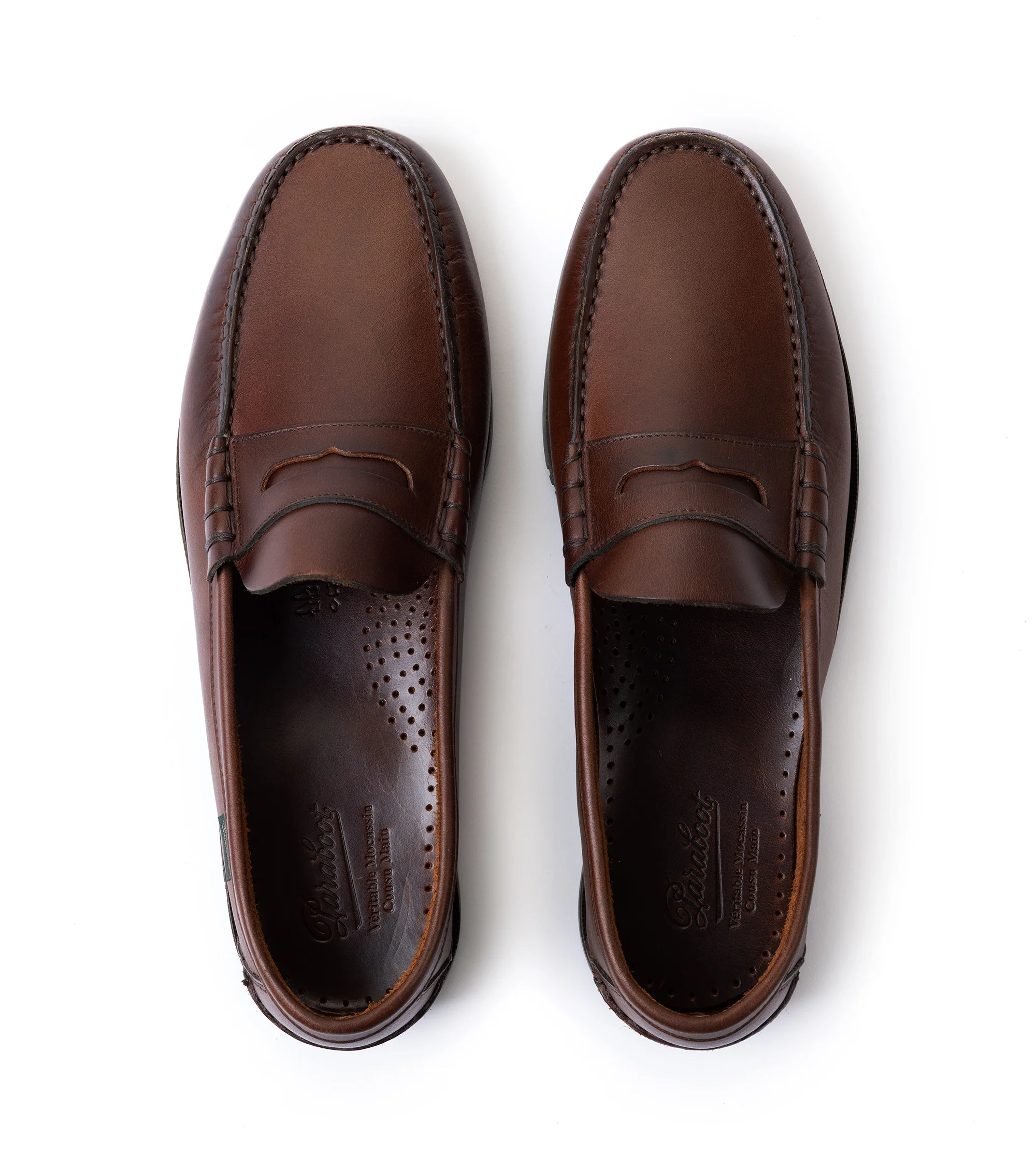 Paraboot Coraux Leather Loafer: Burgundy - Image 5