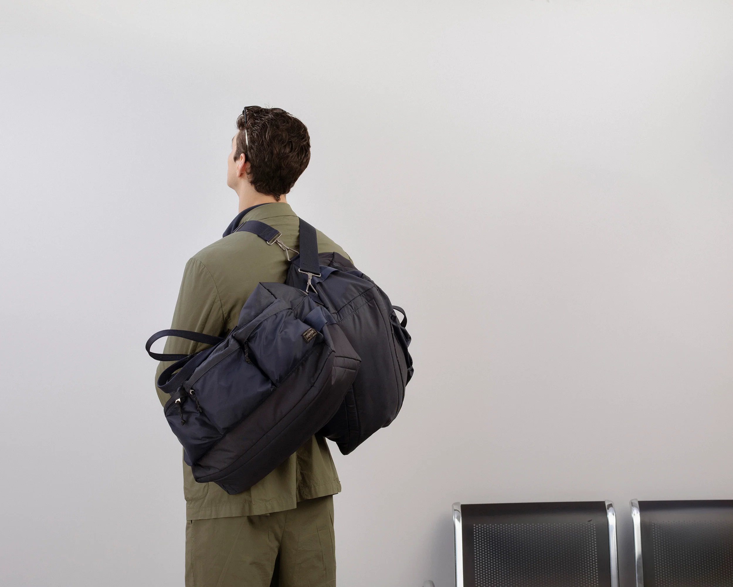 PORTER Force 2Way Duffle Bag: Navy - Image 2