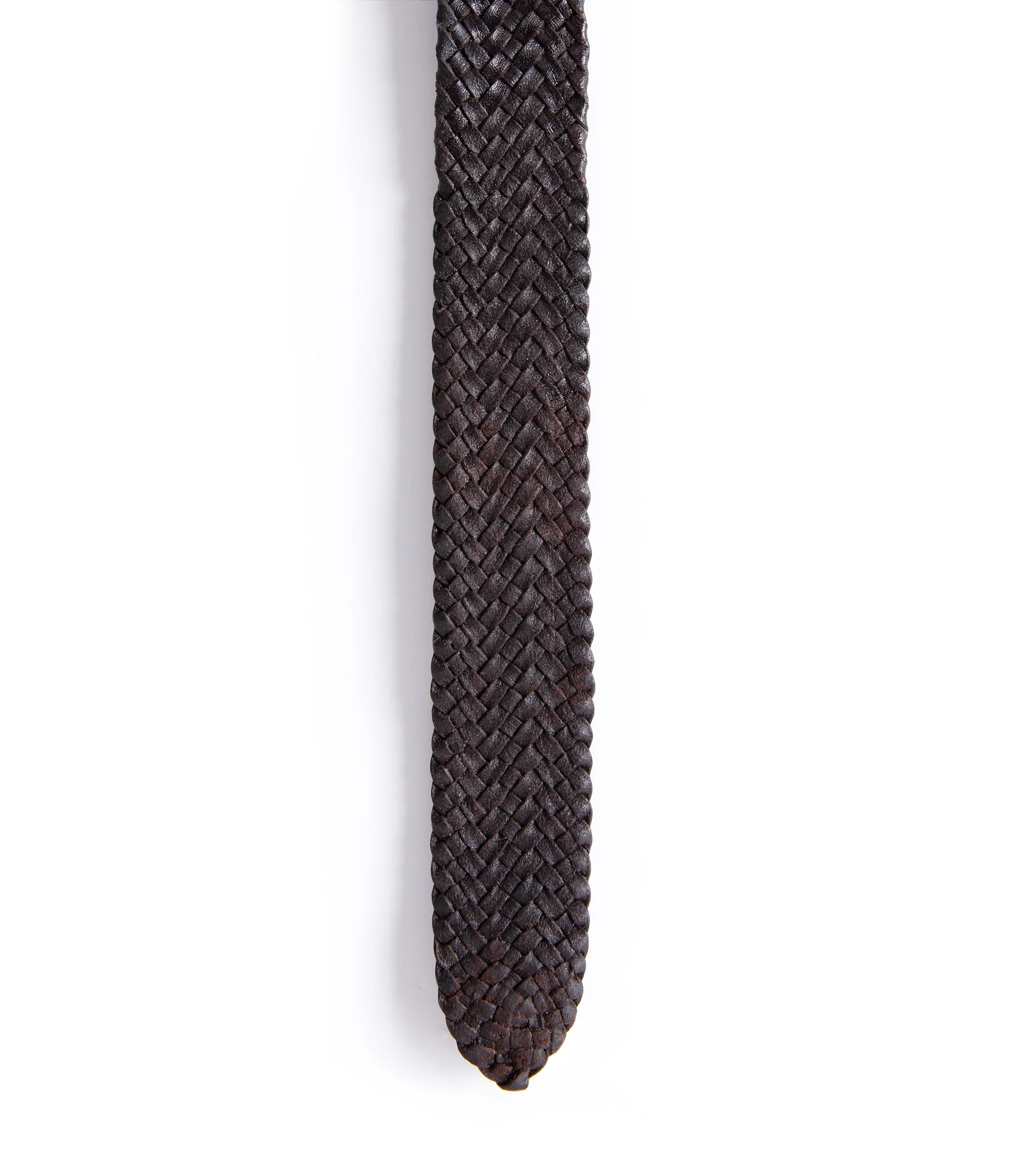 R.M. Williams Kangaroo Leather Plaited 'O' Ring Belt: Brown - Image 3