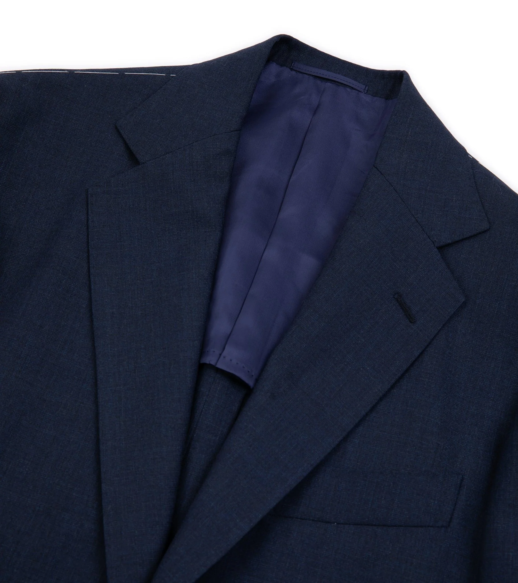 Ring Jacket Calm Twist Wool Suit: Slate Blue - Image 3