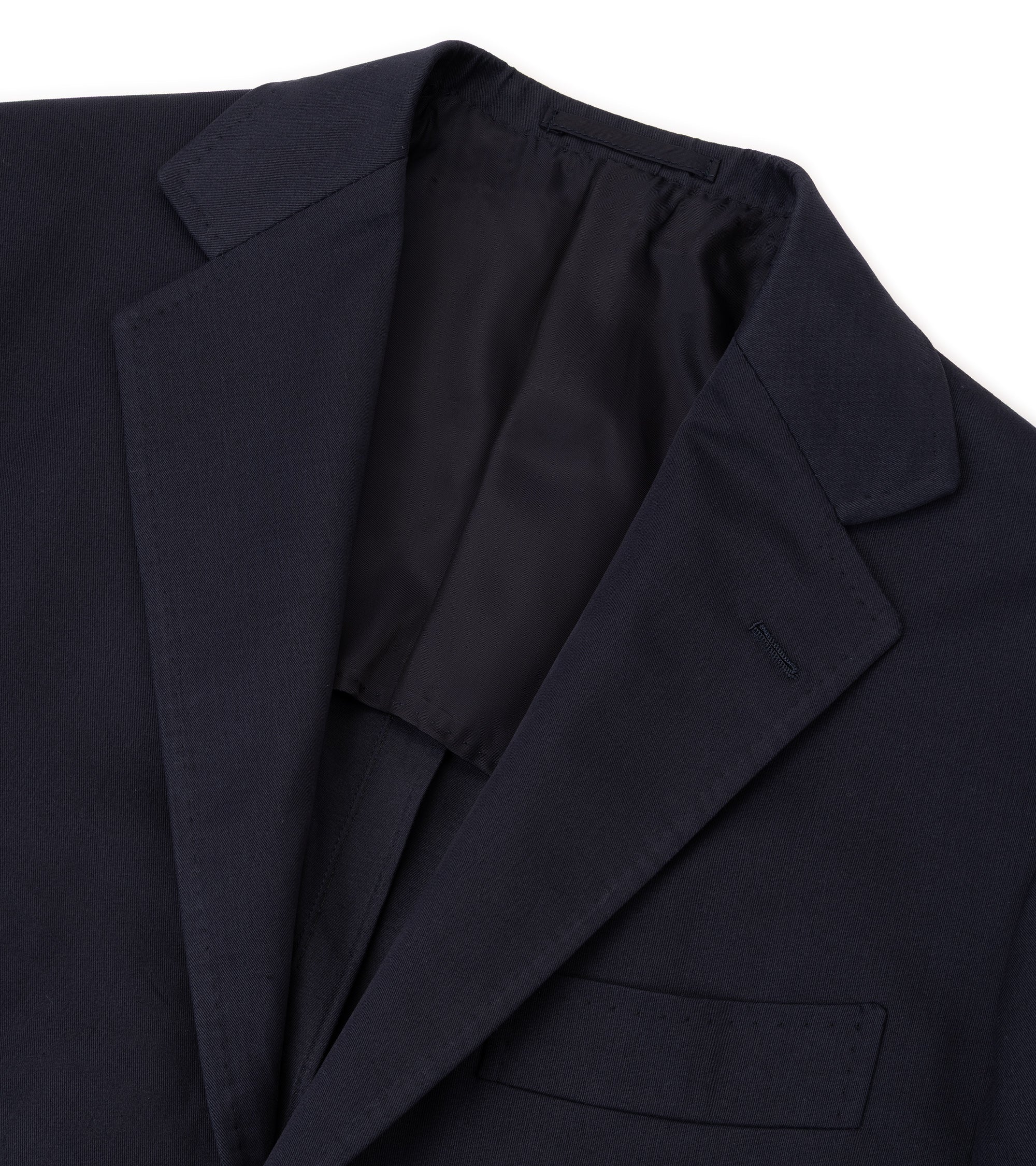 Ring Jacket Meister Cotton Cashmere Twill Suit: Navy - Image 4
