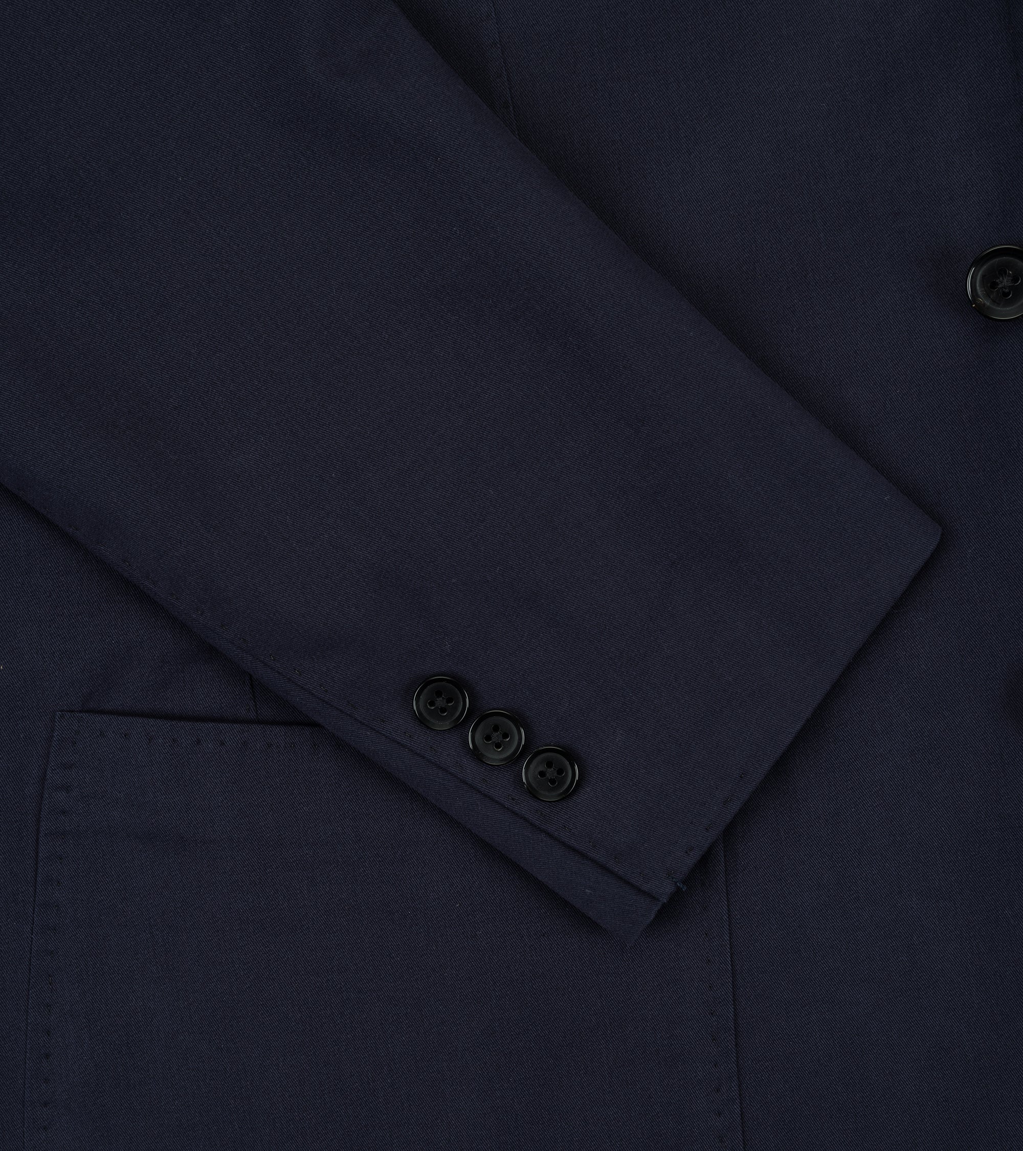 Ring Jacket Meister Cotton Cashmere Twill Suit: Navy - Image 7