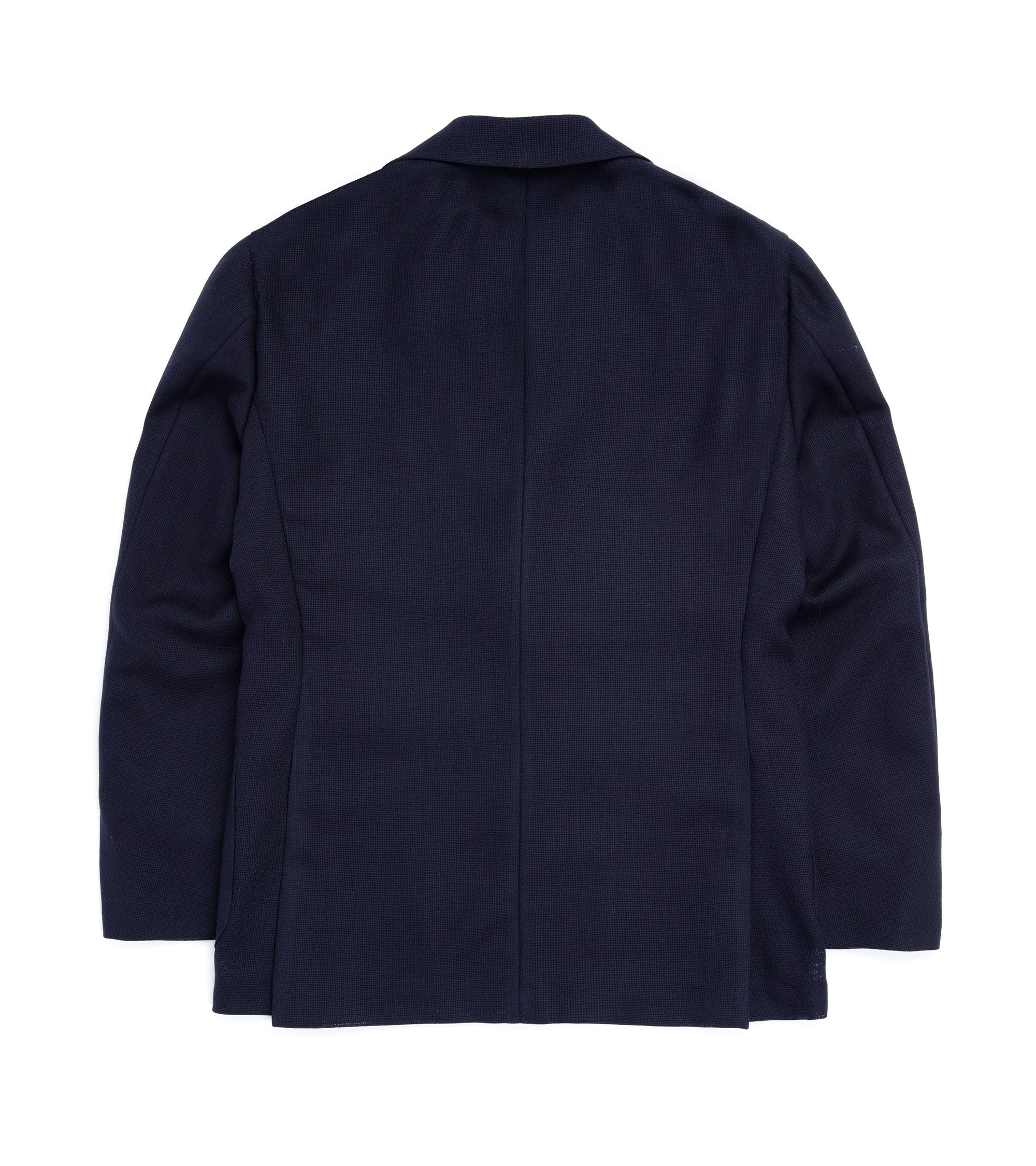 Ring Jacket Wool Mesh Balloon Jacket: Navy - Image 3