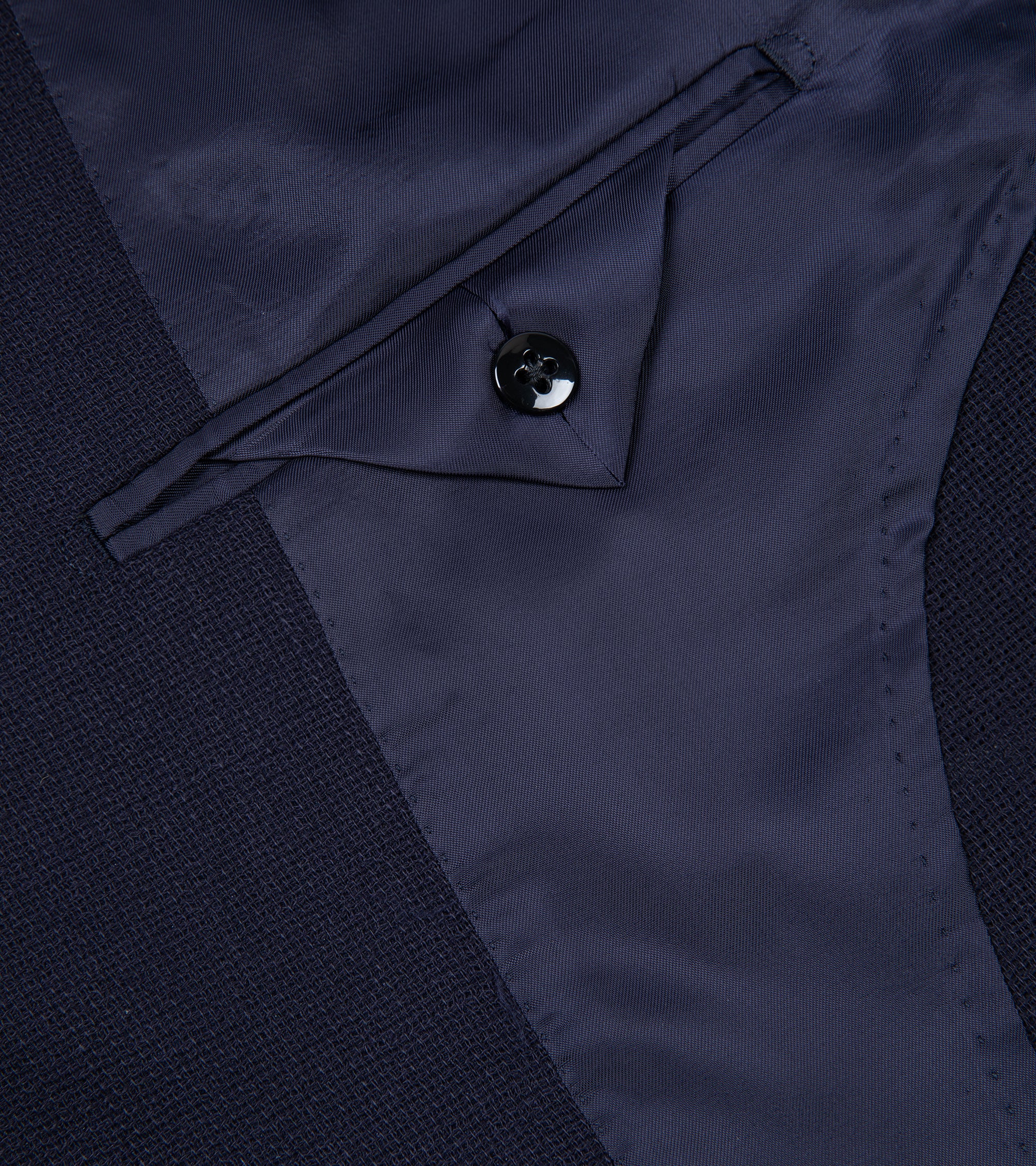 Ring Jacket Wool Mesh Balloon Jacket: Navy - Image 5