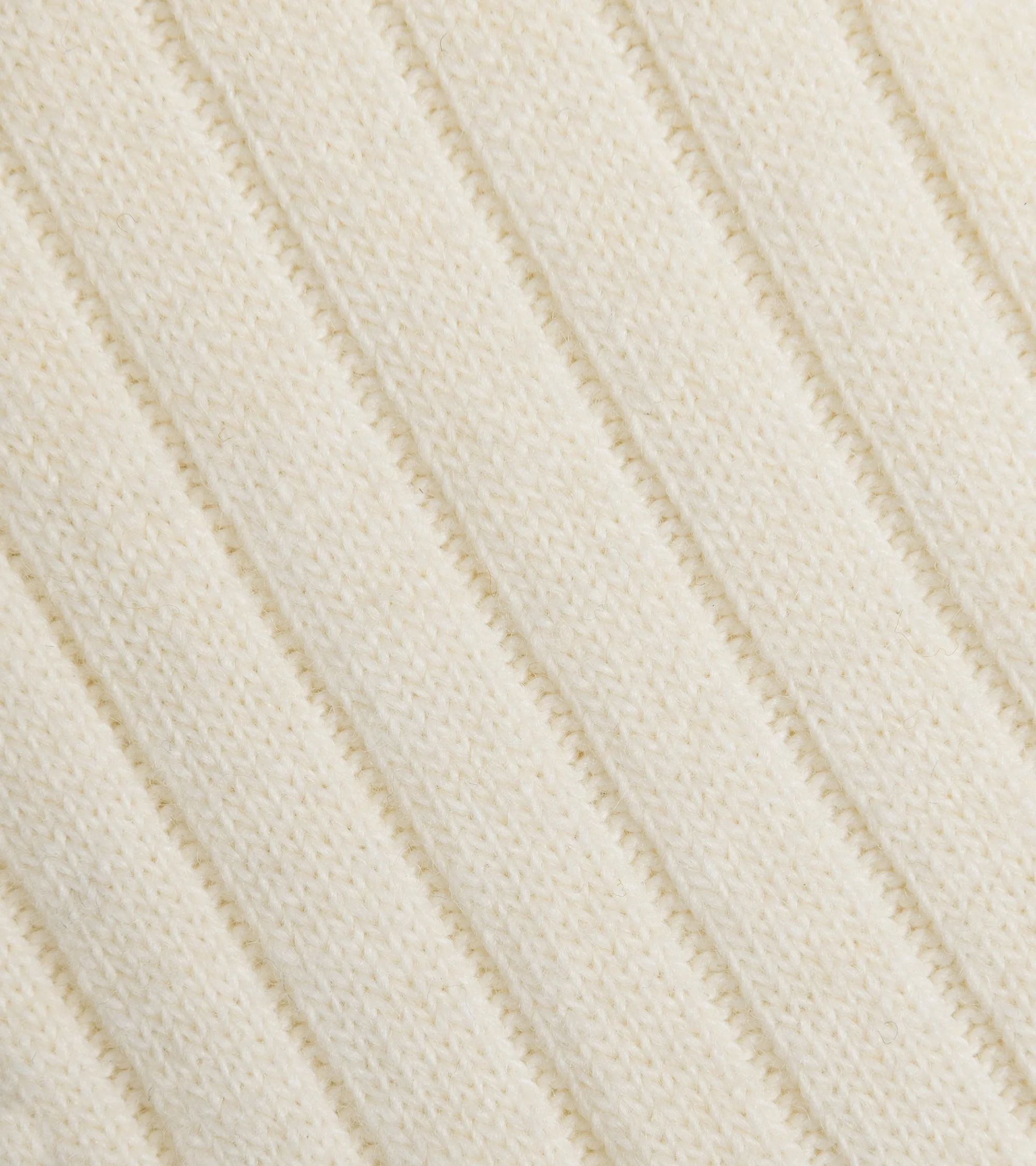 Tabio Merino Ribbed Socks: Ivory - Image 3