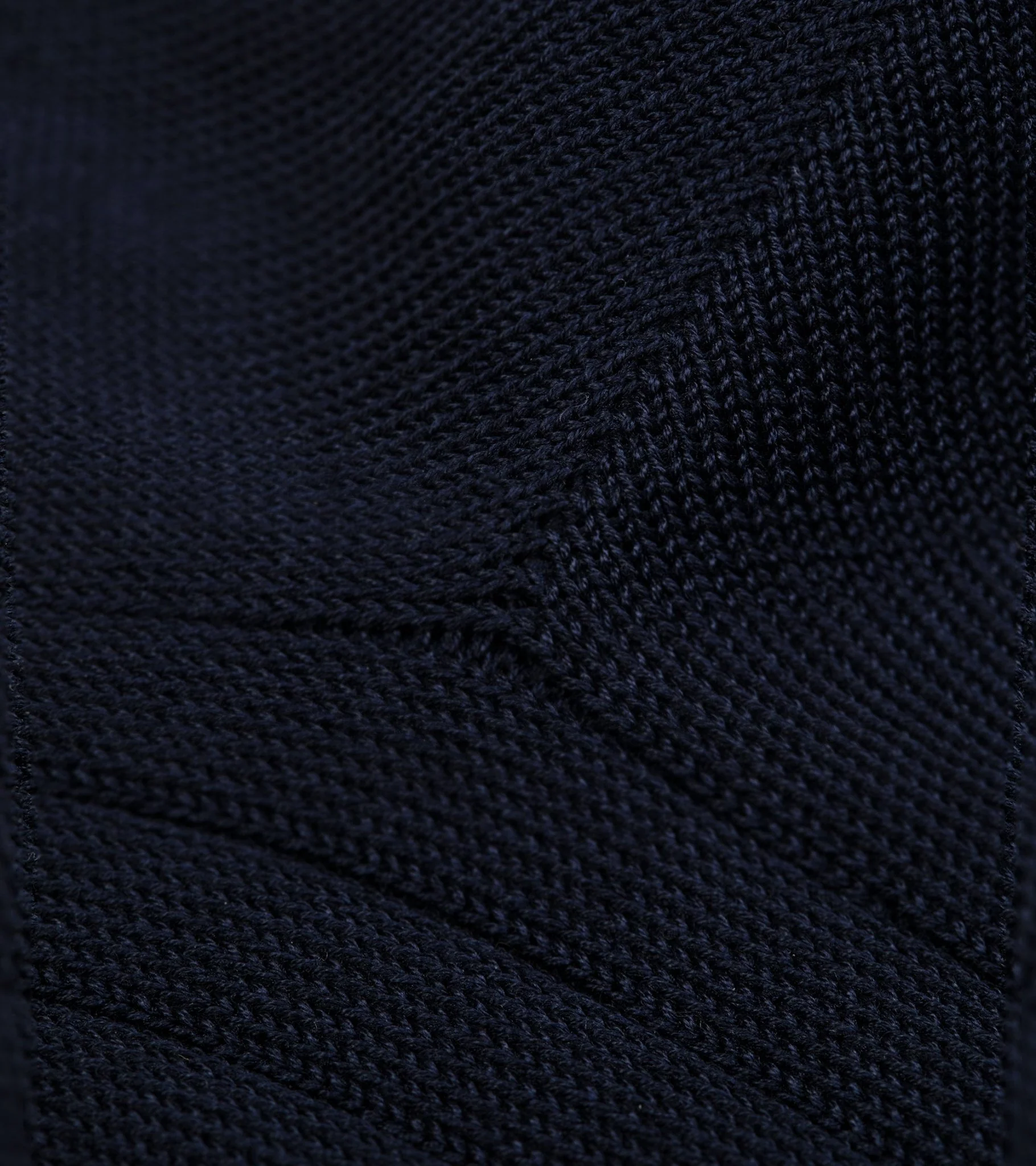 Tabio Ribbed Knee High Cotton Socks: Navy - Image 2