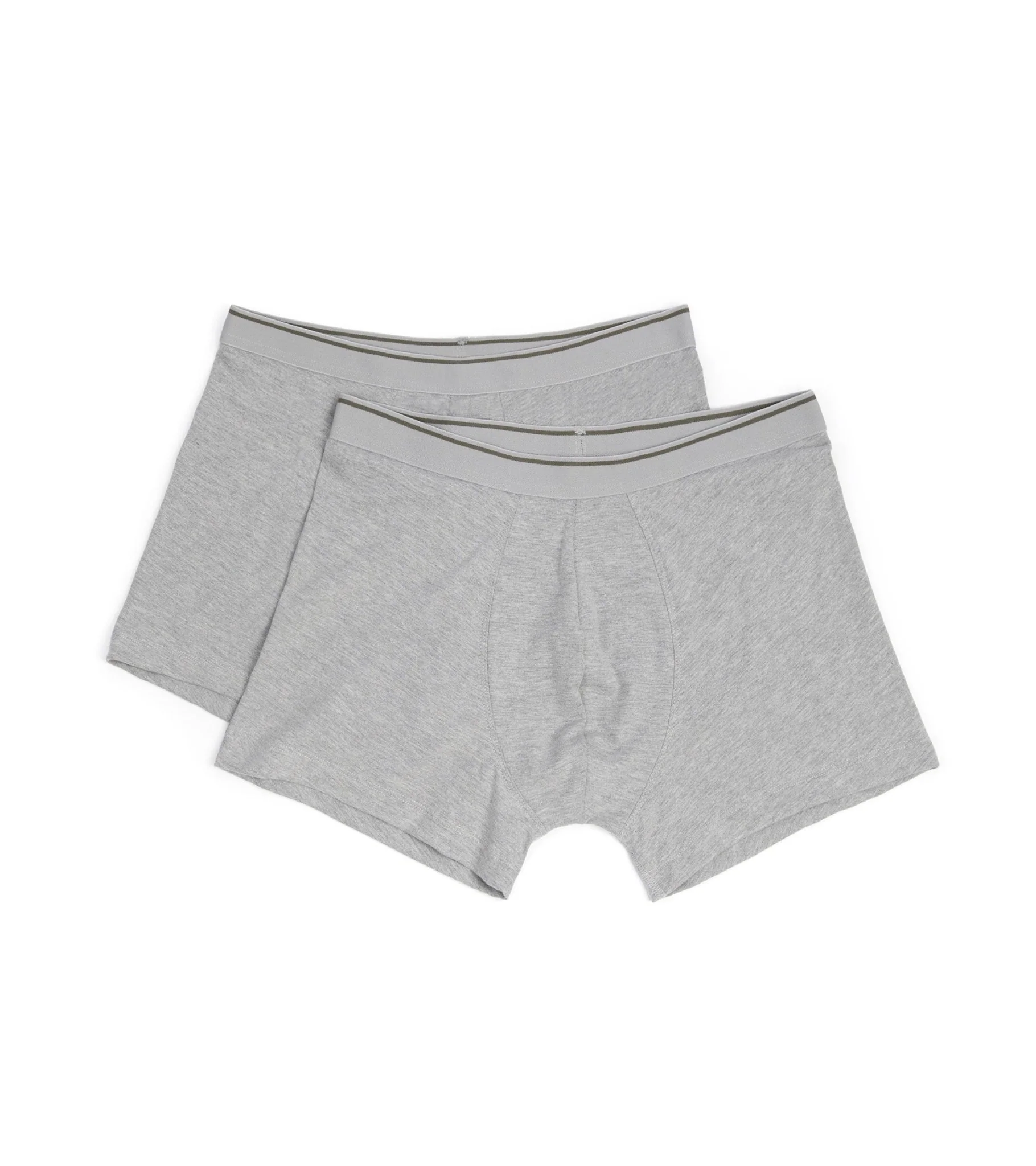 Trunk 2 Pack Organic Cotton Boxer Briefs: Grey Marl - Image 2