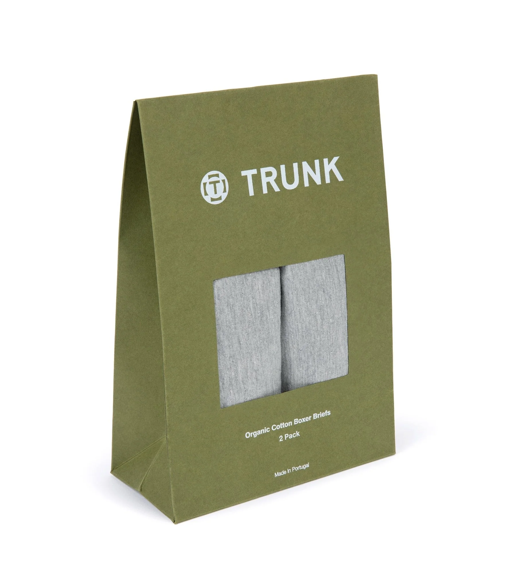 Trunk 2 Pack Organic Cotton Boxer Briefs: Grey Marl - Image 7