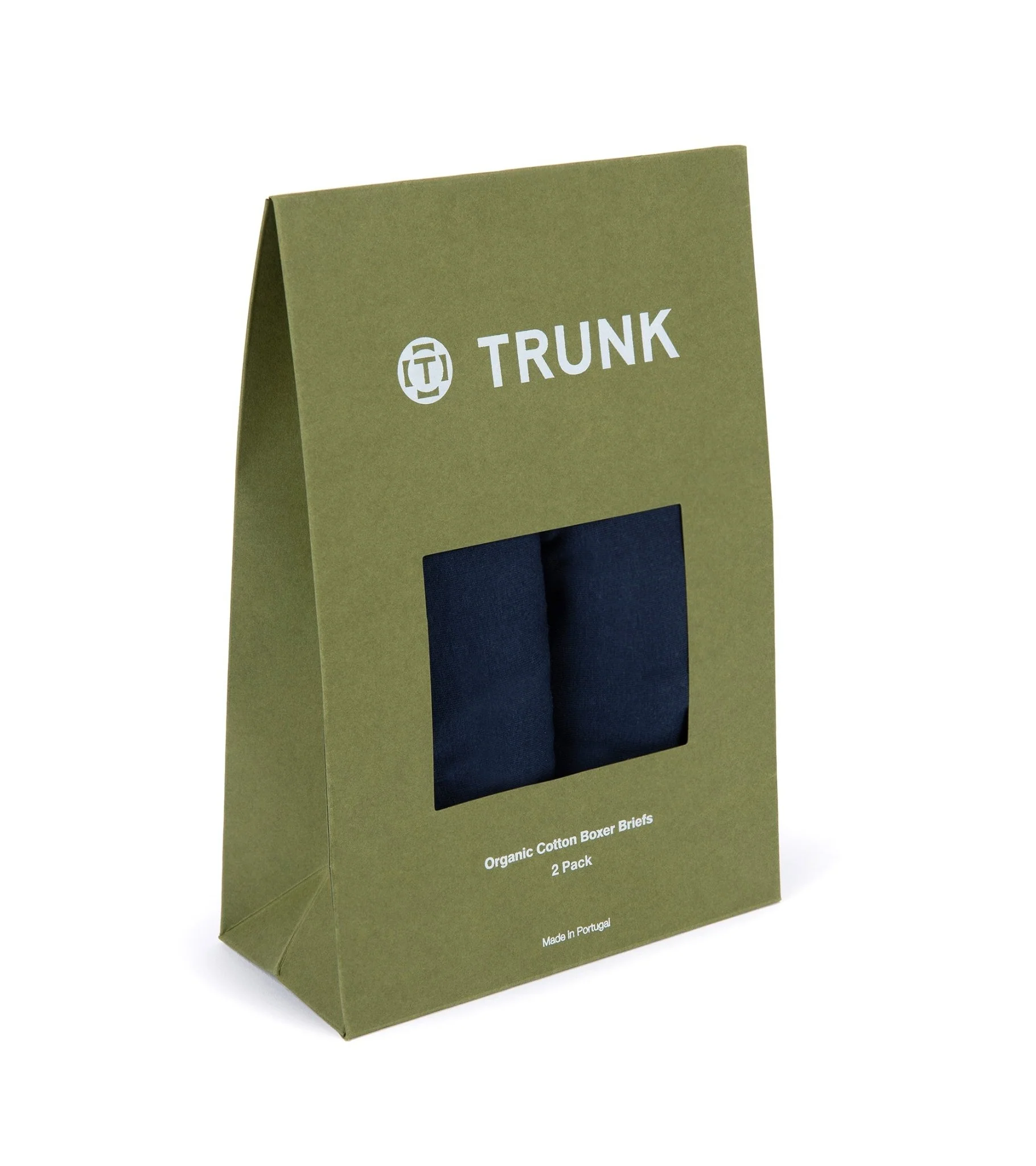 Trunk 2 Pack Organic Cotton Boxer Briefs: Navy - Image 7