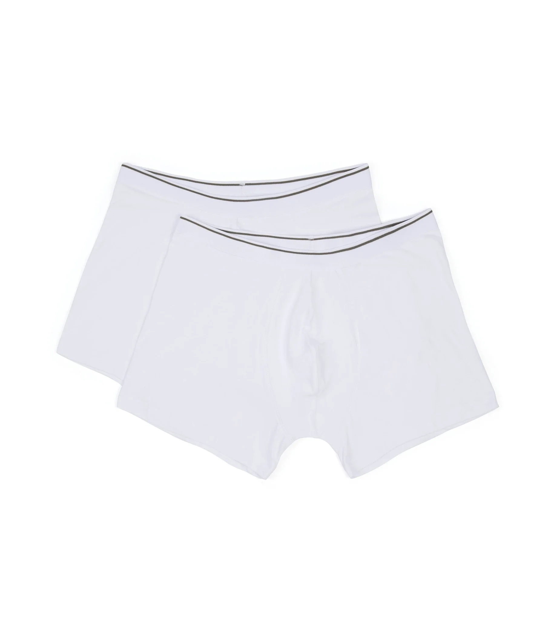 Trunk 2 Pack Organic Cotton Boxer Briefs: White - Image 2