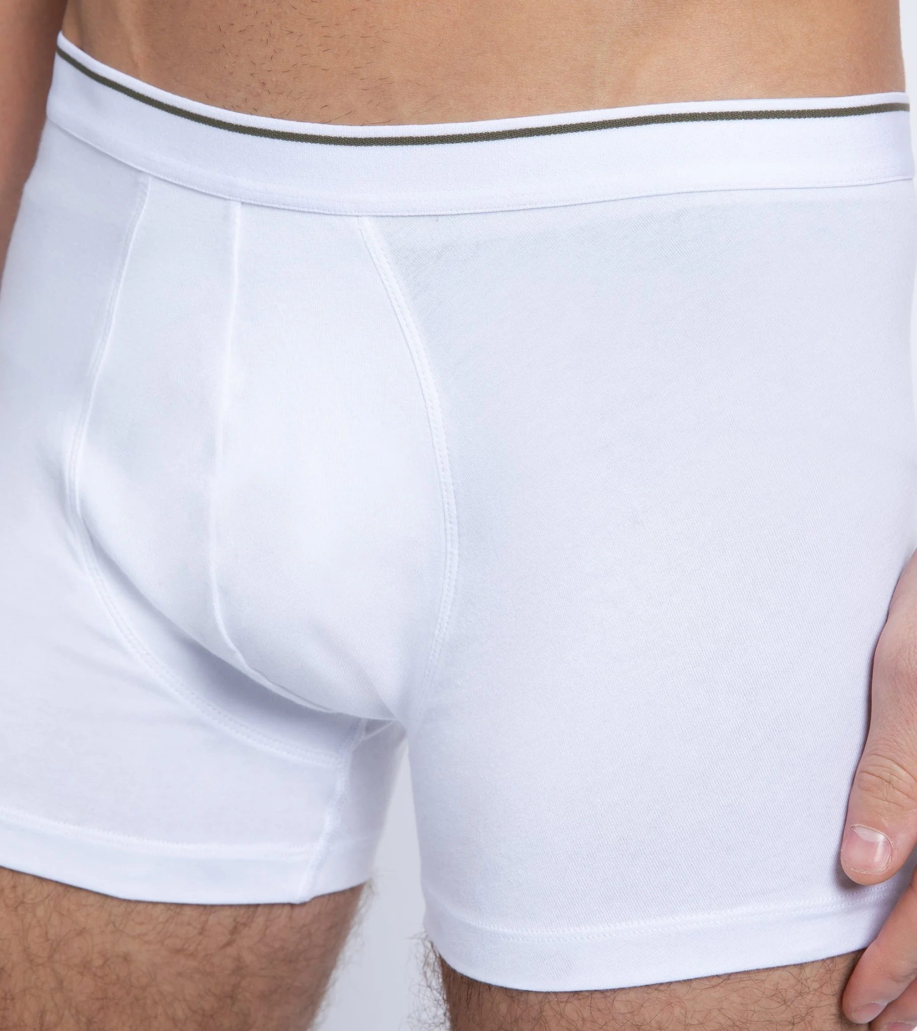 Trunk 2 Pack Organic Cotton Boxer Briefs: White - Image 6