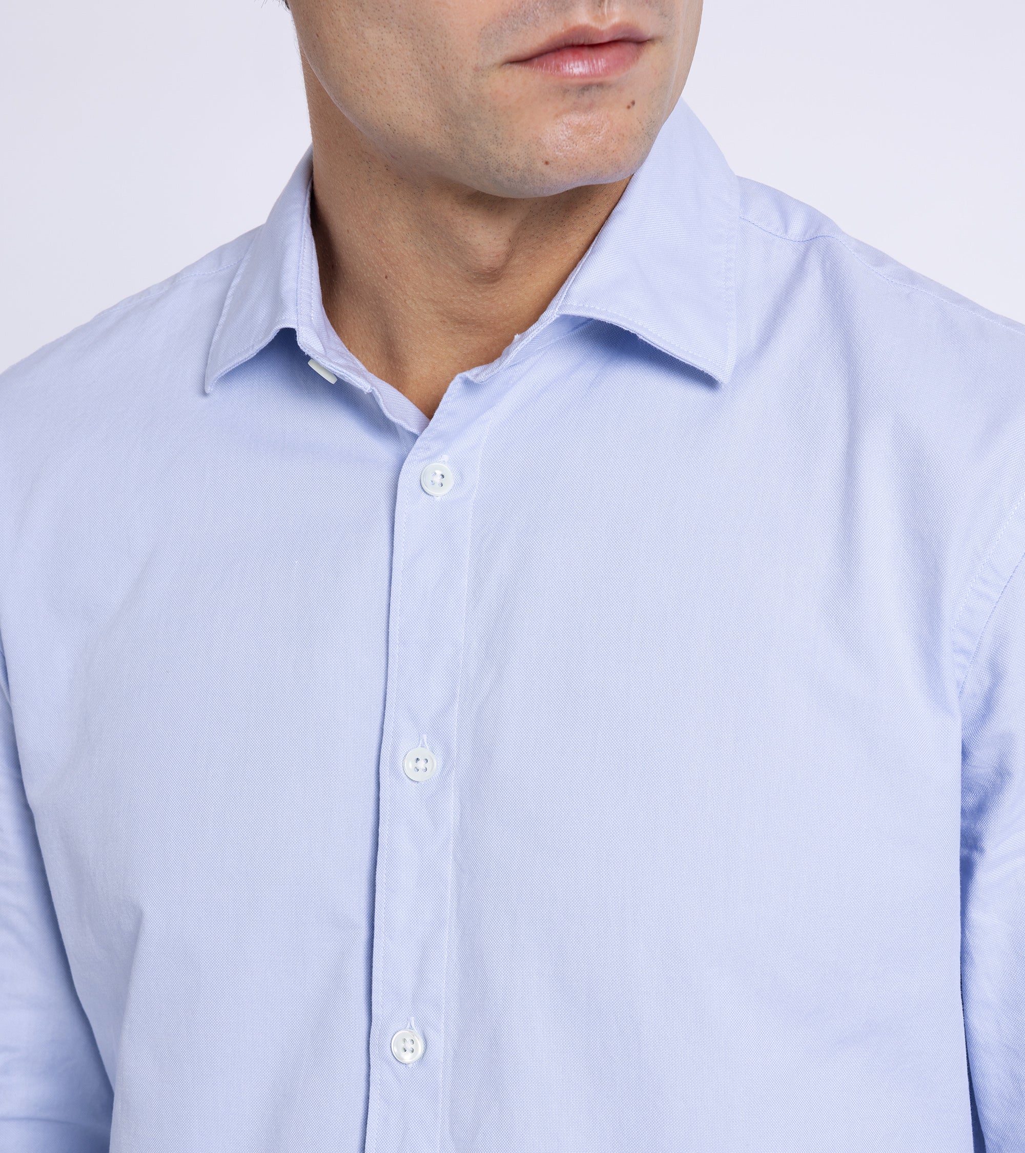 Trunk Austin Cotton Oxford Shirt: Light Blue - Image 6