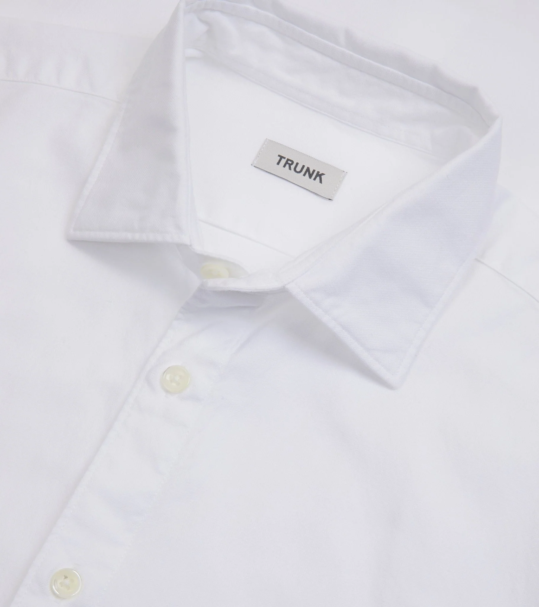 Trunk Austin Cotton Oxford Shirt: White - Image 3