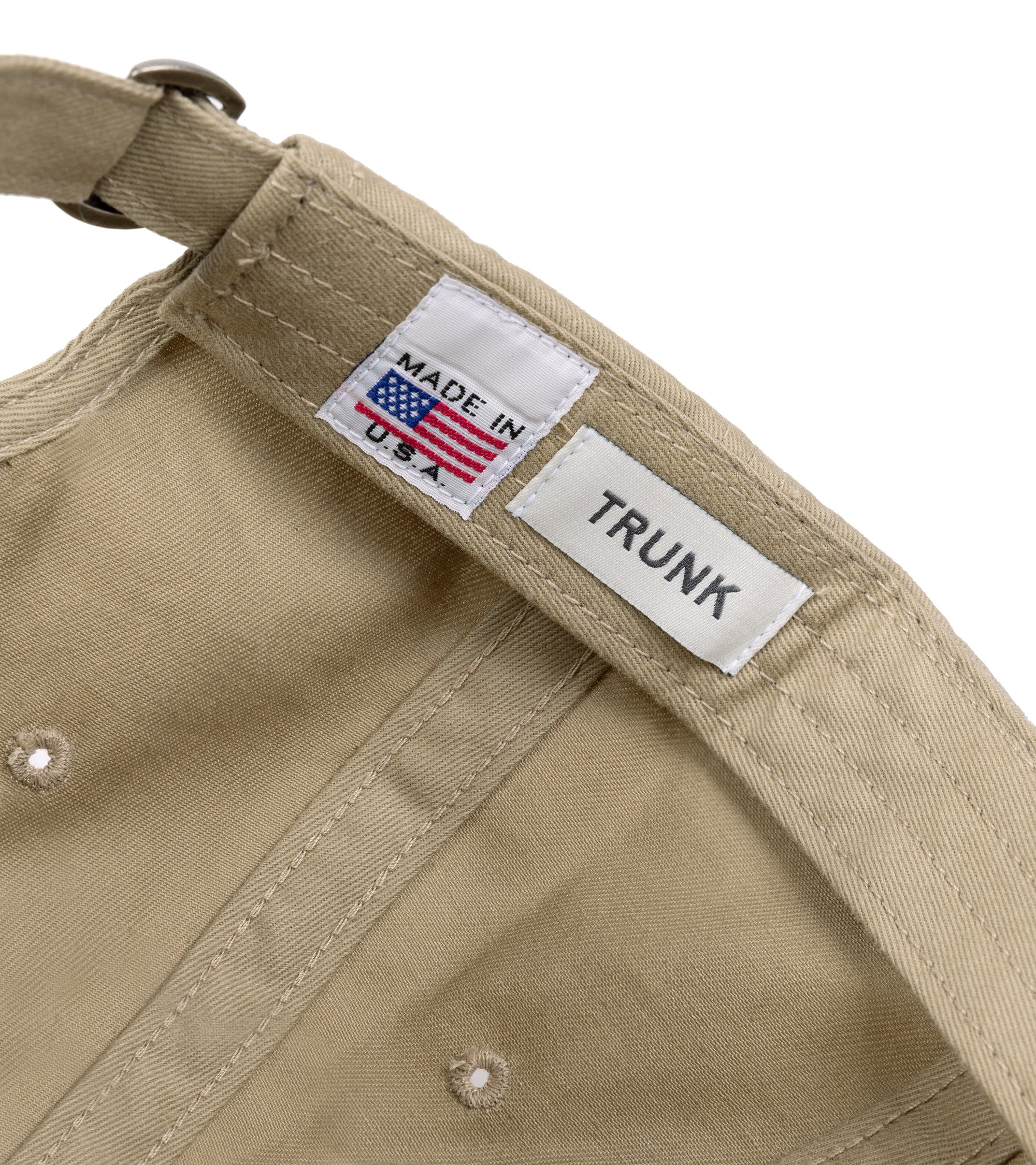Trunk Brushed Cotton Twill Baseball Cap: Khaki - Image 2
