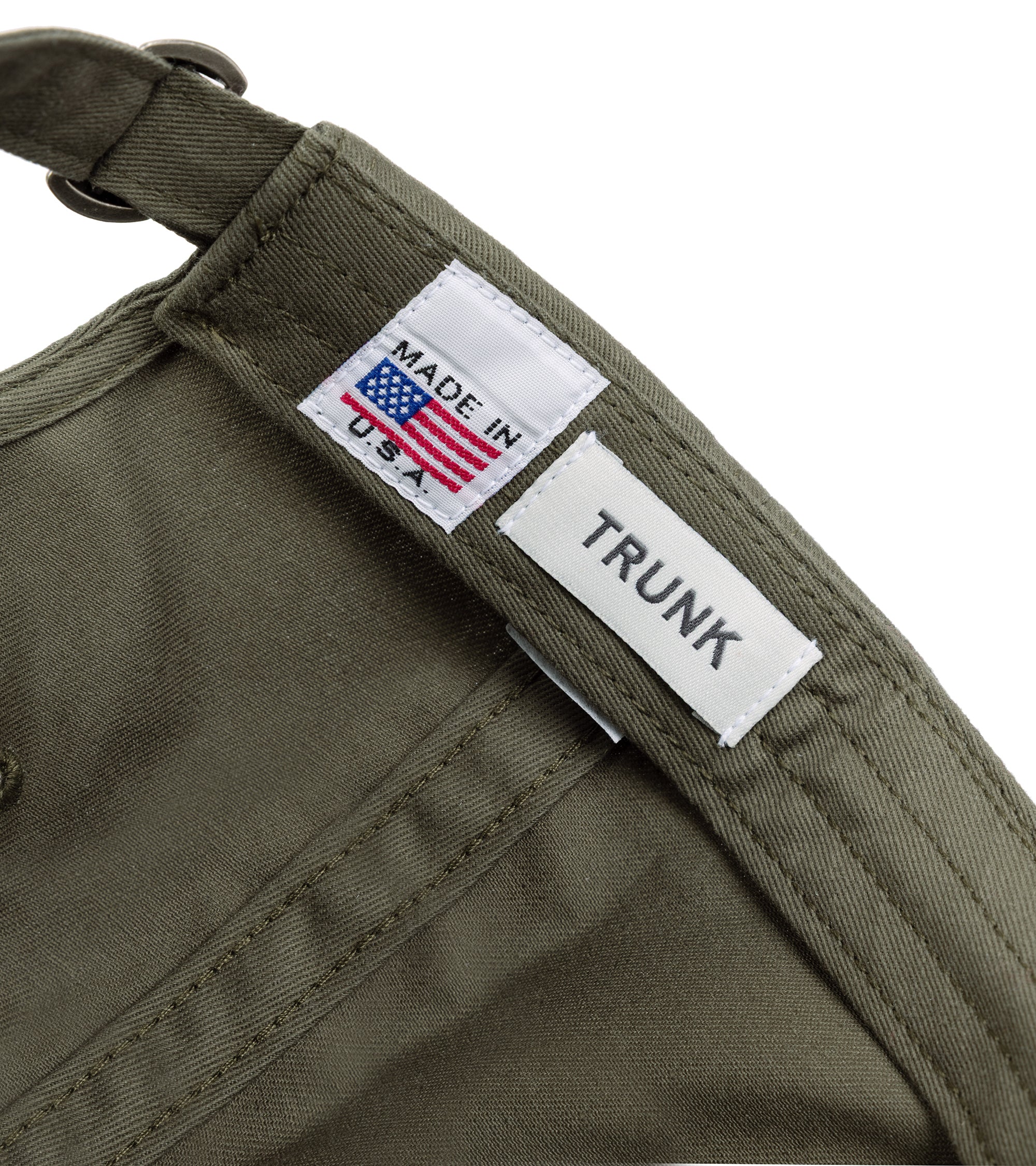 Trunk Brushed Cotton Twill Baseball Cap: Olive - Image 2