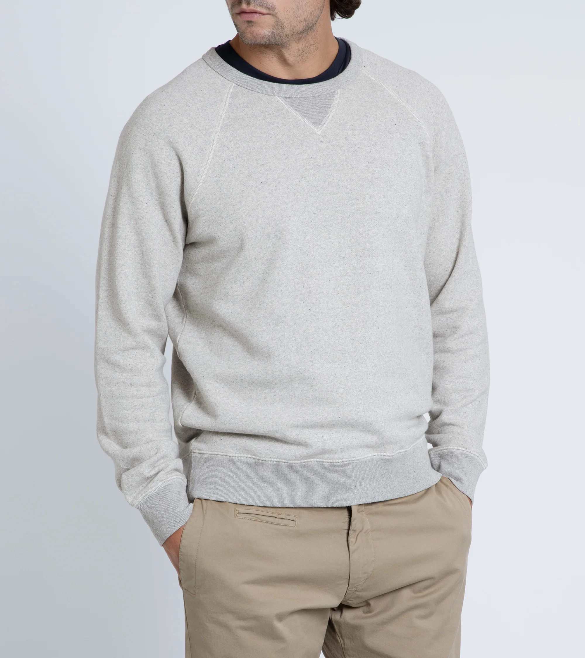 Trunk Cooper Cotton Crew Neck Sweatshirt: Grey - Image 4