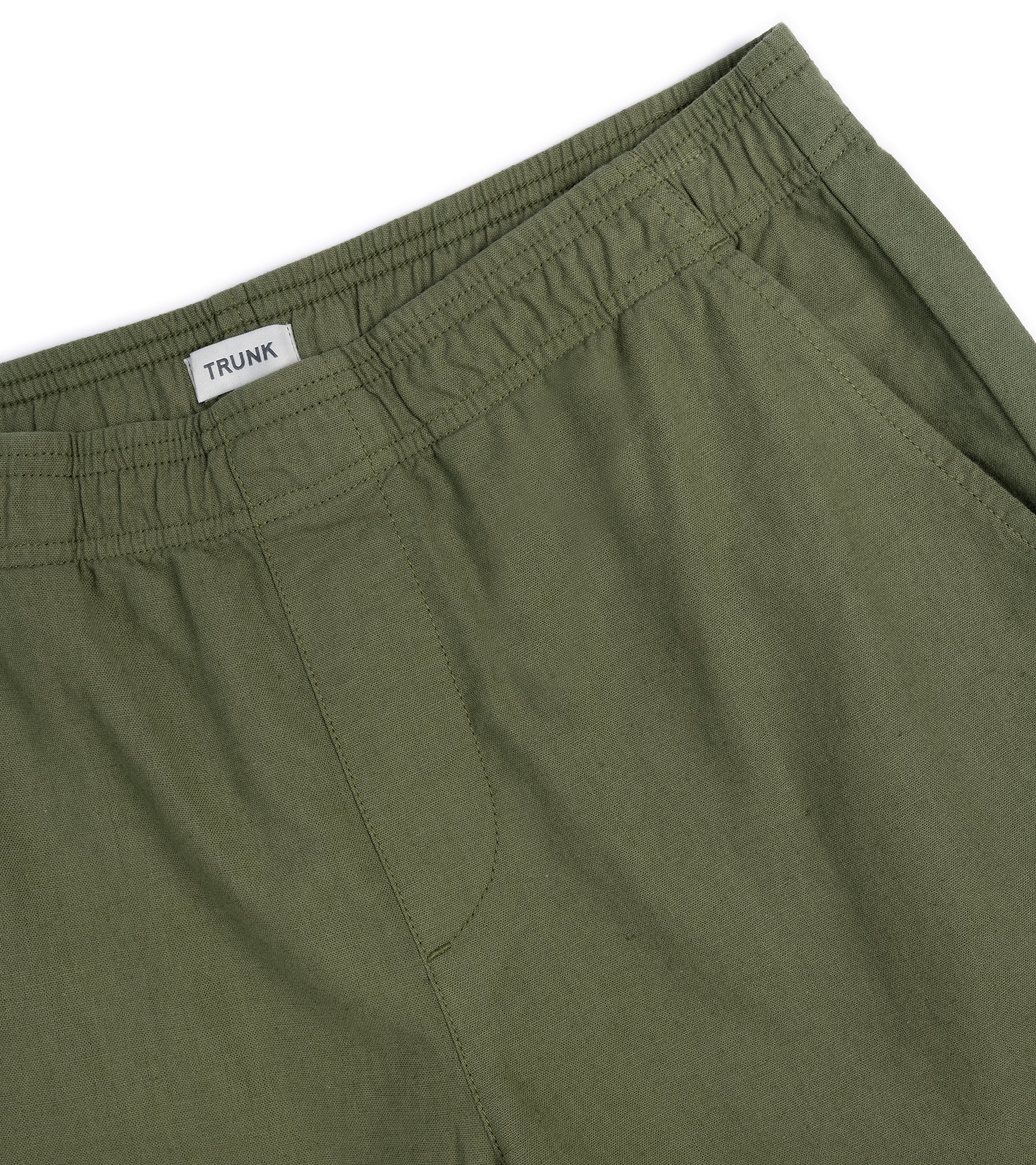 Trunk Cotton Linen Easy Shorts: Light Olive - Image 3