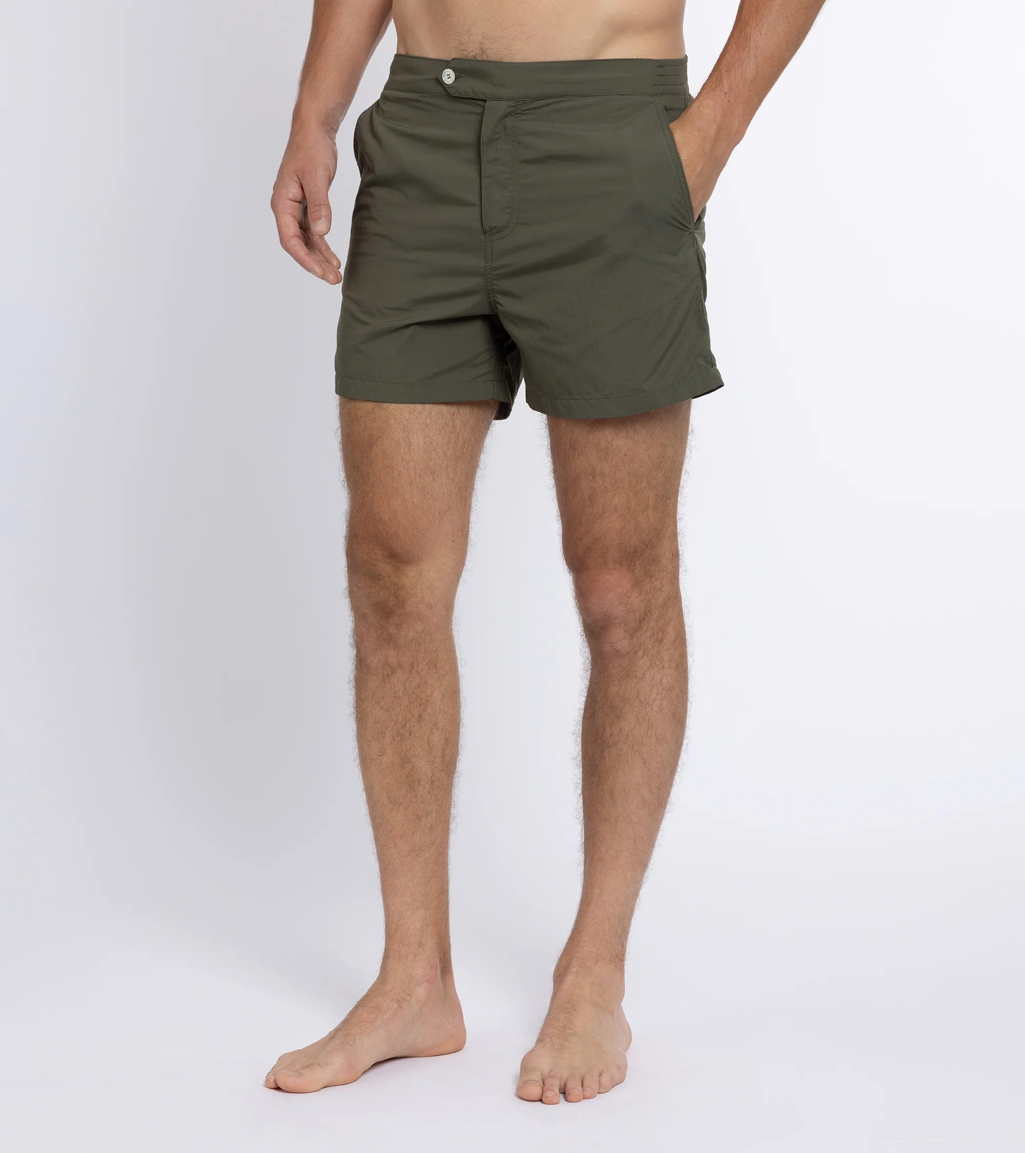 Trunk Foley Swim Shorts: Olive - Image 5
