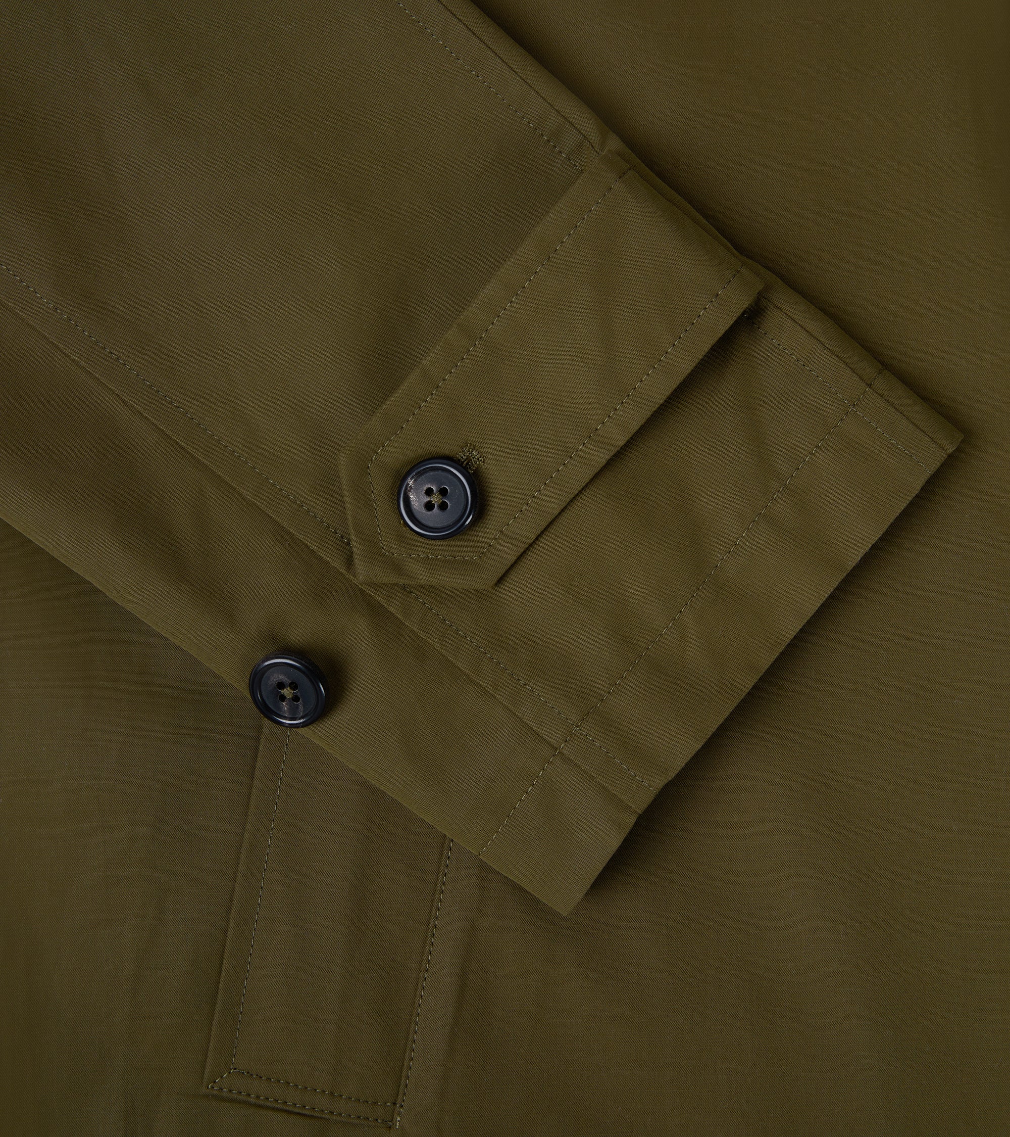 Trunk Harding Cotton Blend Raincoat: Olive - Image 6