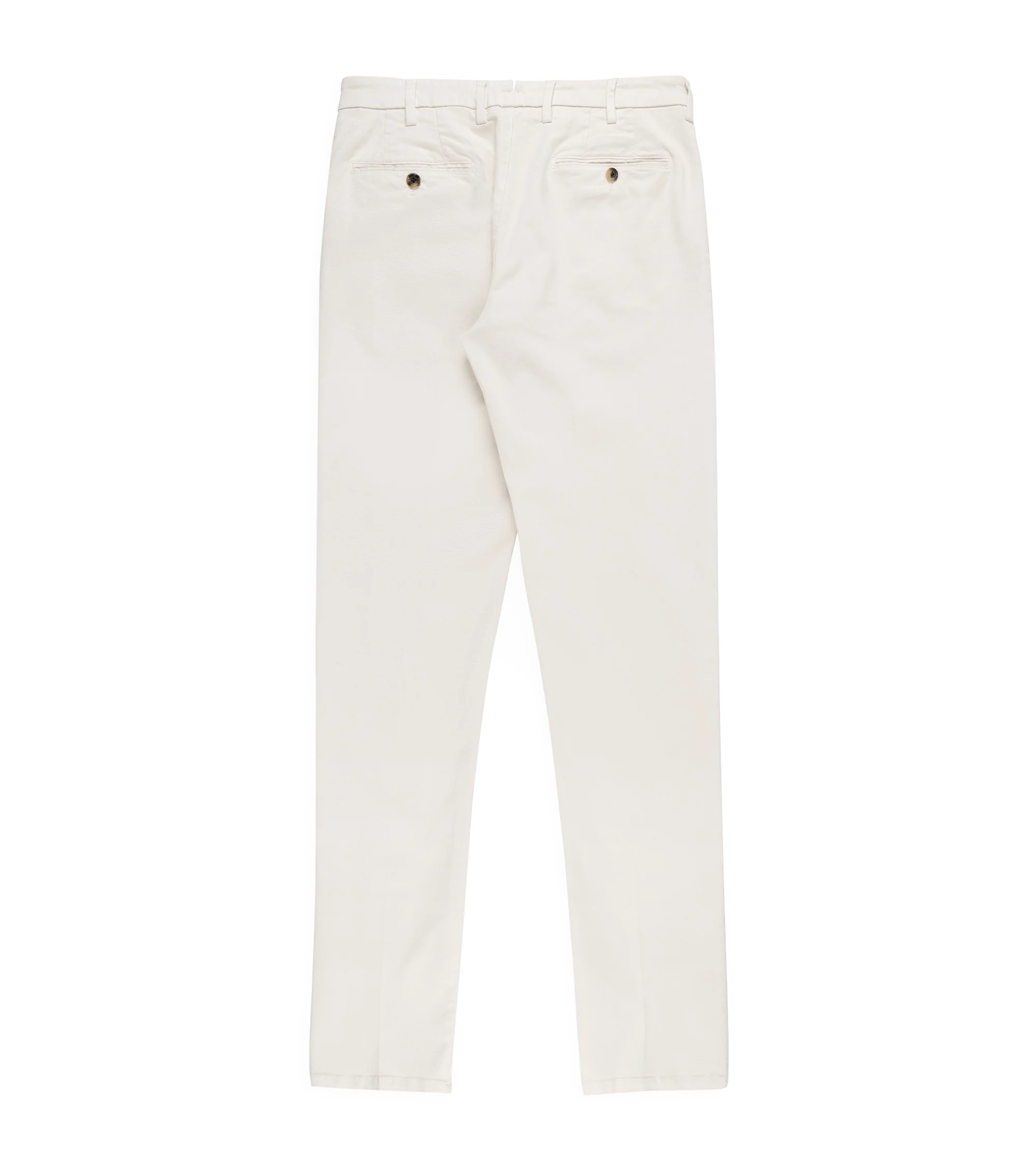 Trunk Palmer Flat Front Cotton Twill Trousers: Bone - Image 4