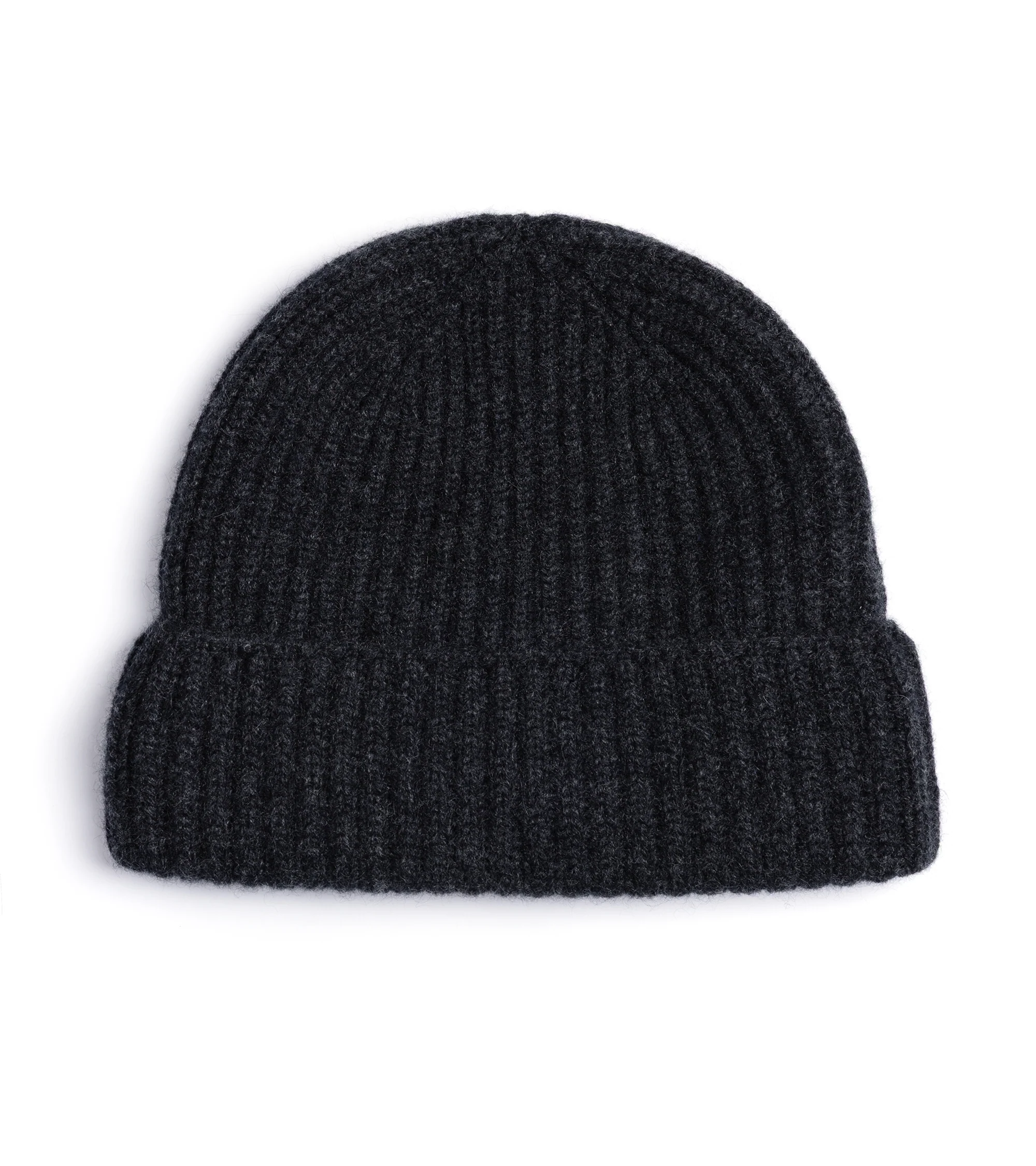 Trunk Seamless Ribbed Cashmere Beanie: Charcoal