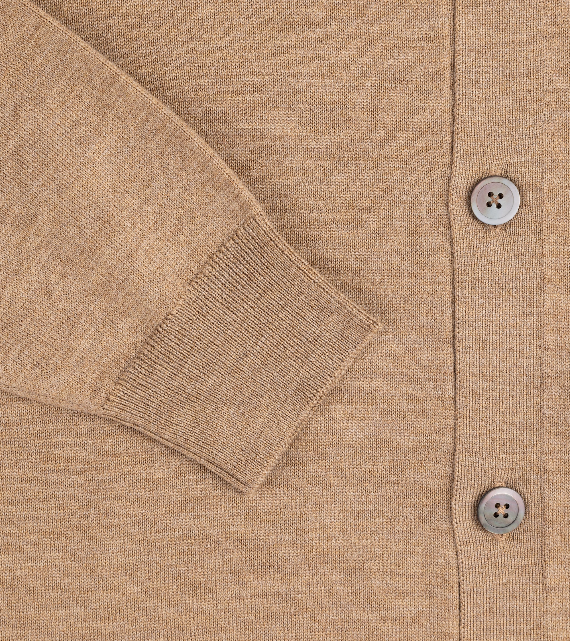 Trunk Stratton Merino Cardigan: Beige - Image 4