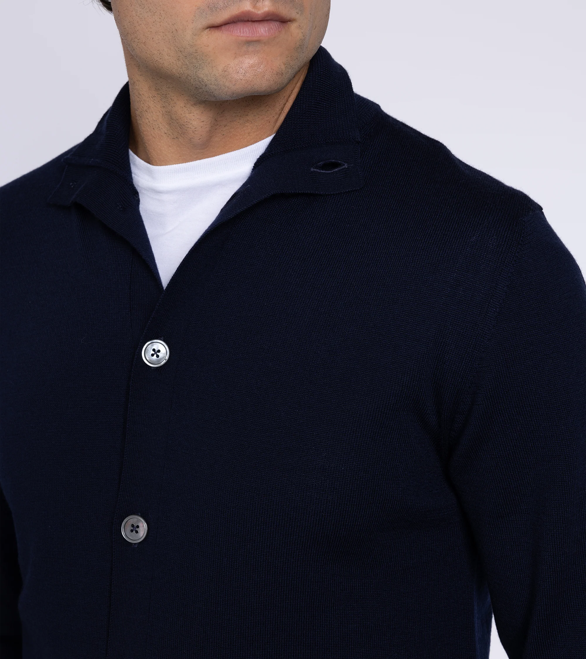 Trunk Stratton Merino Cardigan: Navy - Image 7