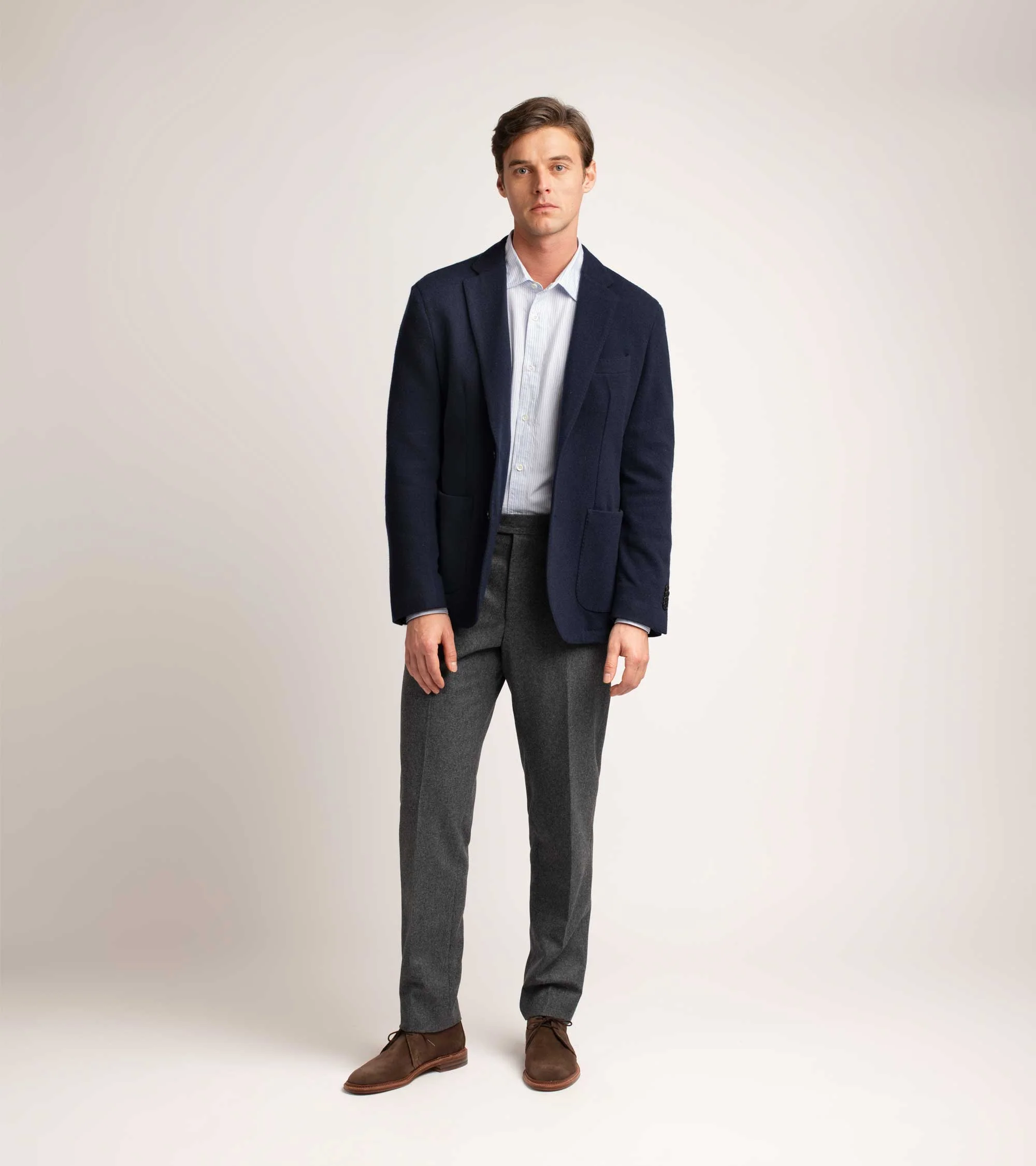 Trunk Walbrook Cashmere Jersey Jacket: Navy - Image 7