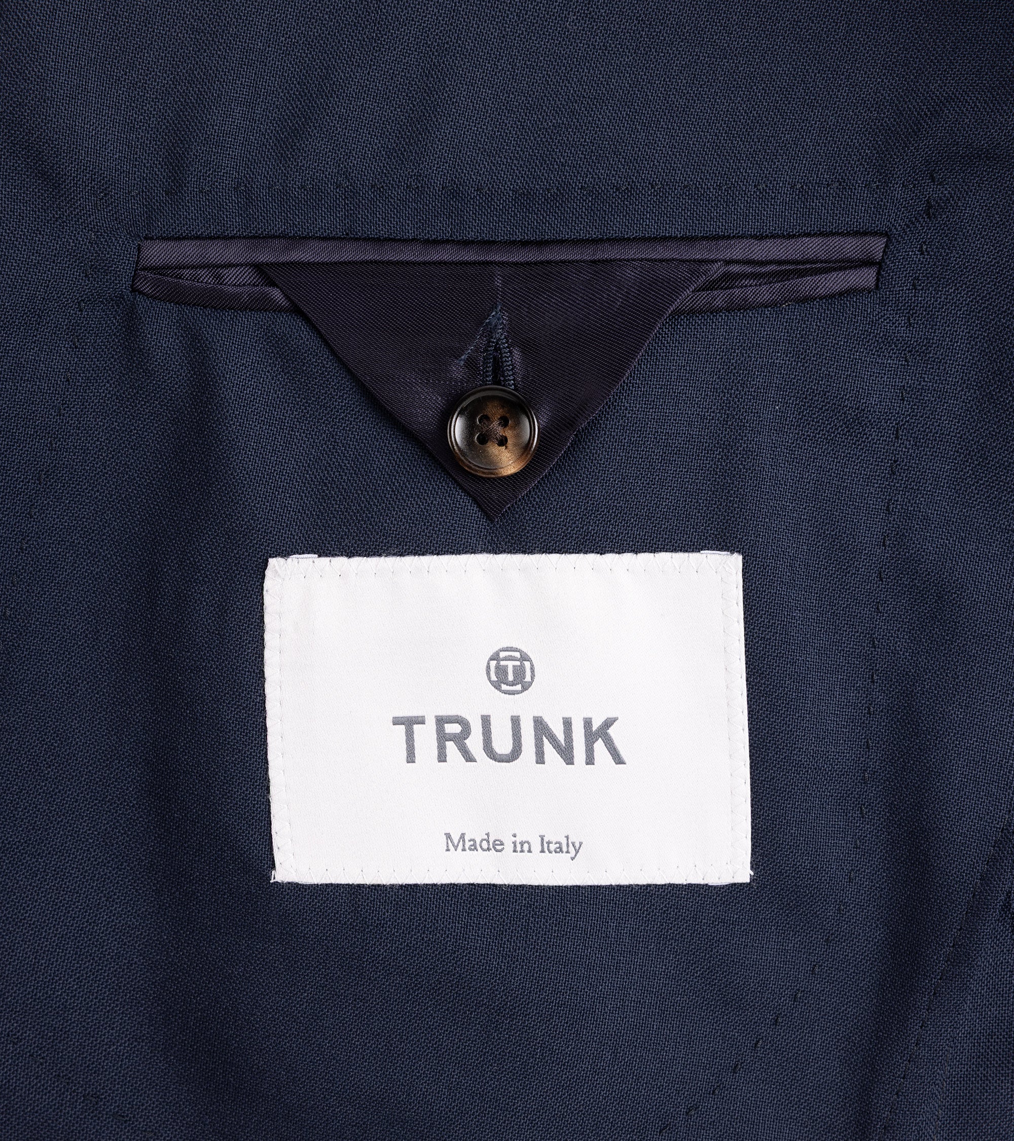 Trunk Walbrook High Twist Wool Suit Jacket: Navy - Image 6