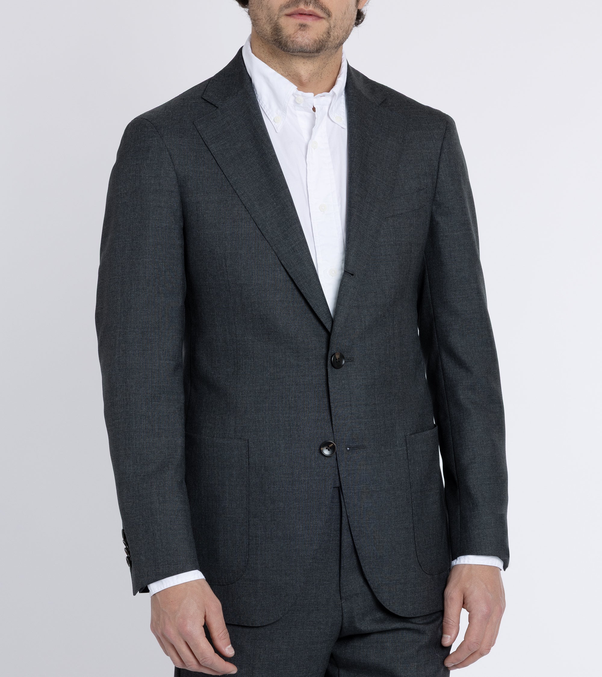 Trunk Walbrook Wool Fresco Suit Jacket: Grey - Image 2