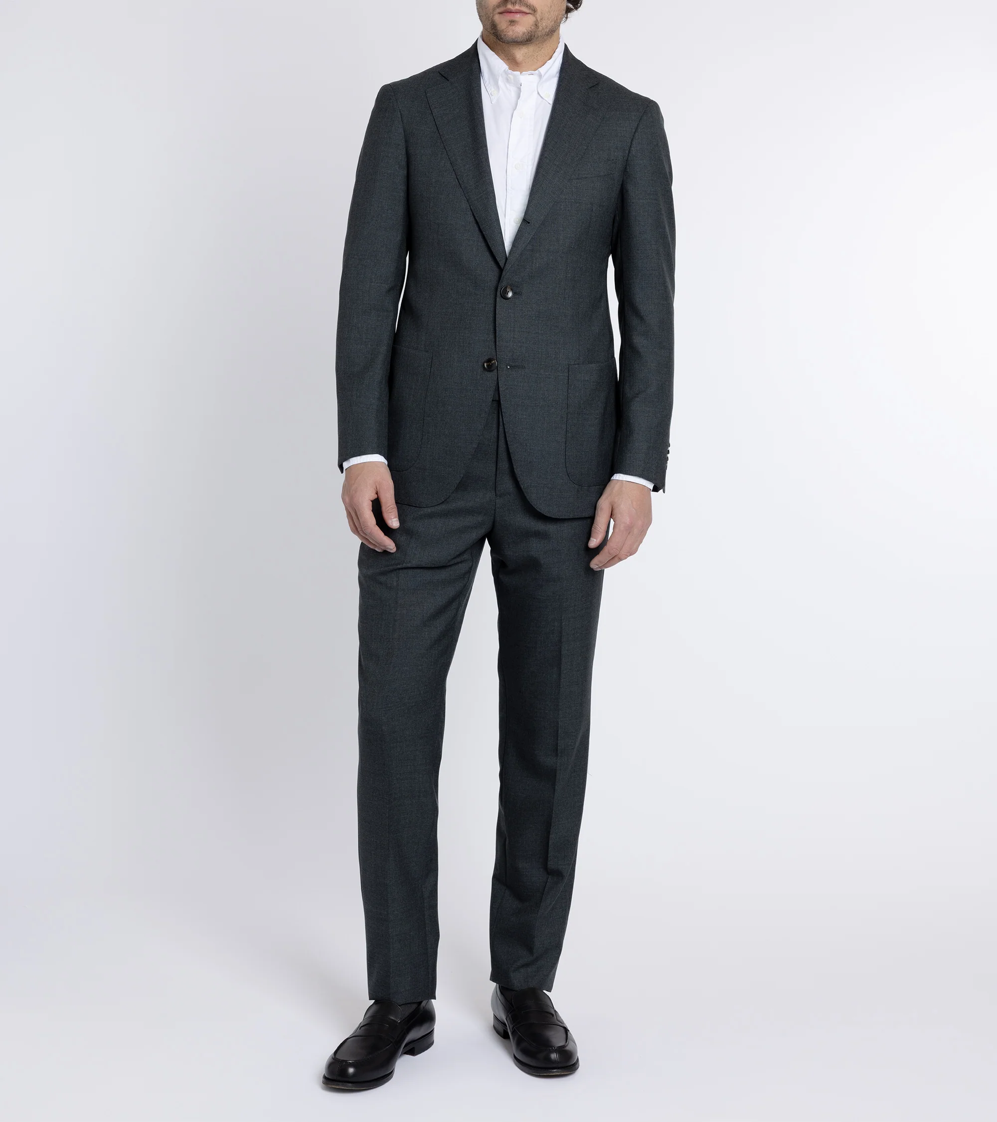 Trunk Walbrook Wool Fresco Suit Jacket: Grey - Image 7