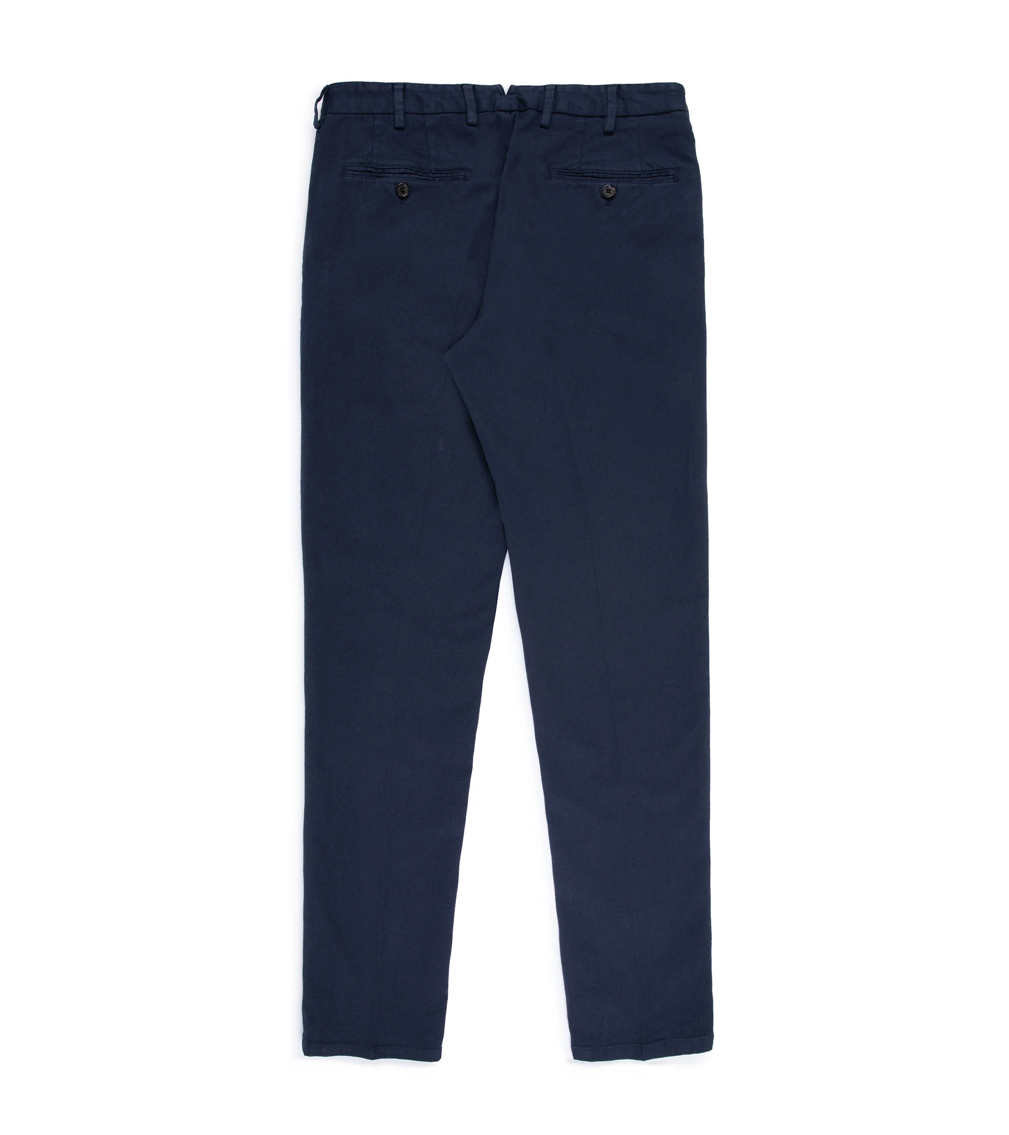 Trunk Palmer Flat Front Cotton Twill Trousers: Light Navy - Image 3