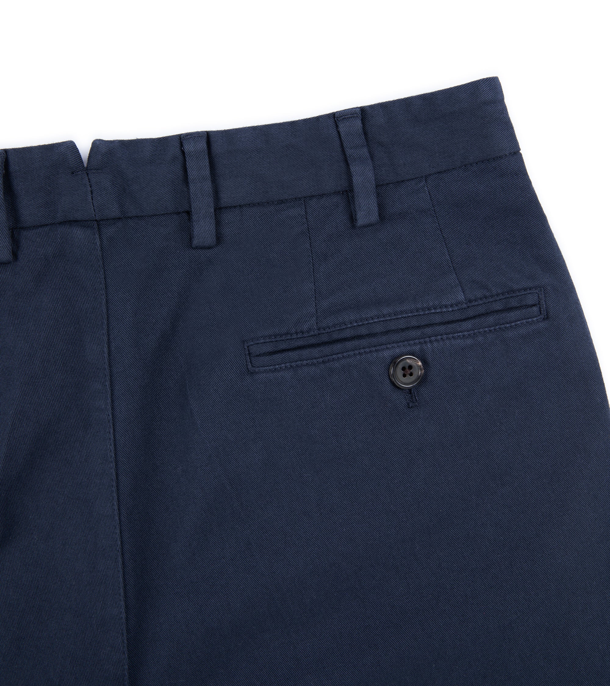 Trunk Palmer Flat Front Cotton Twill Trousers: Light Navy - Image 5