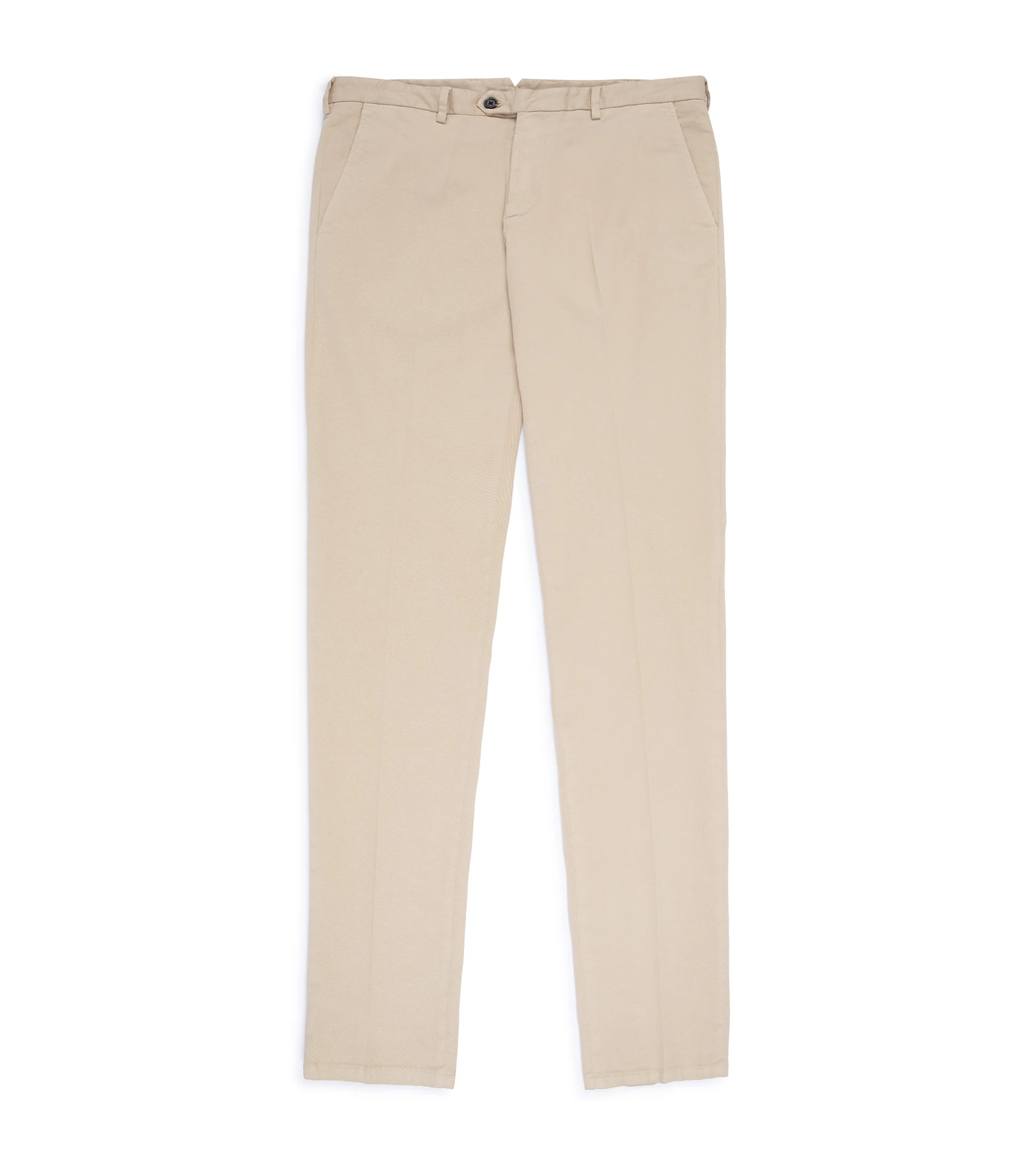 Trunk Palmer Flat Front Cotton Twill Trousers: Sand