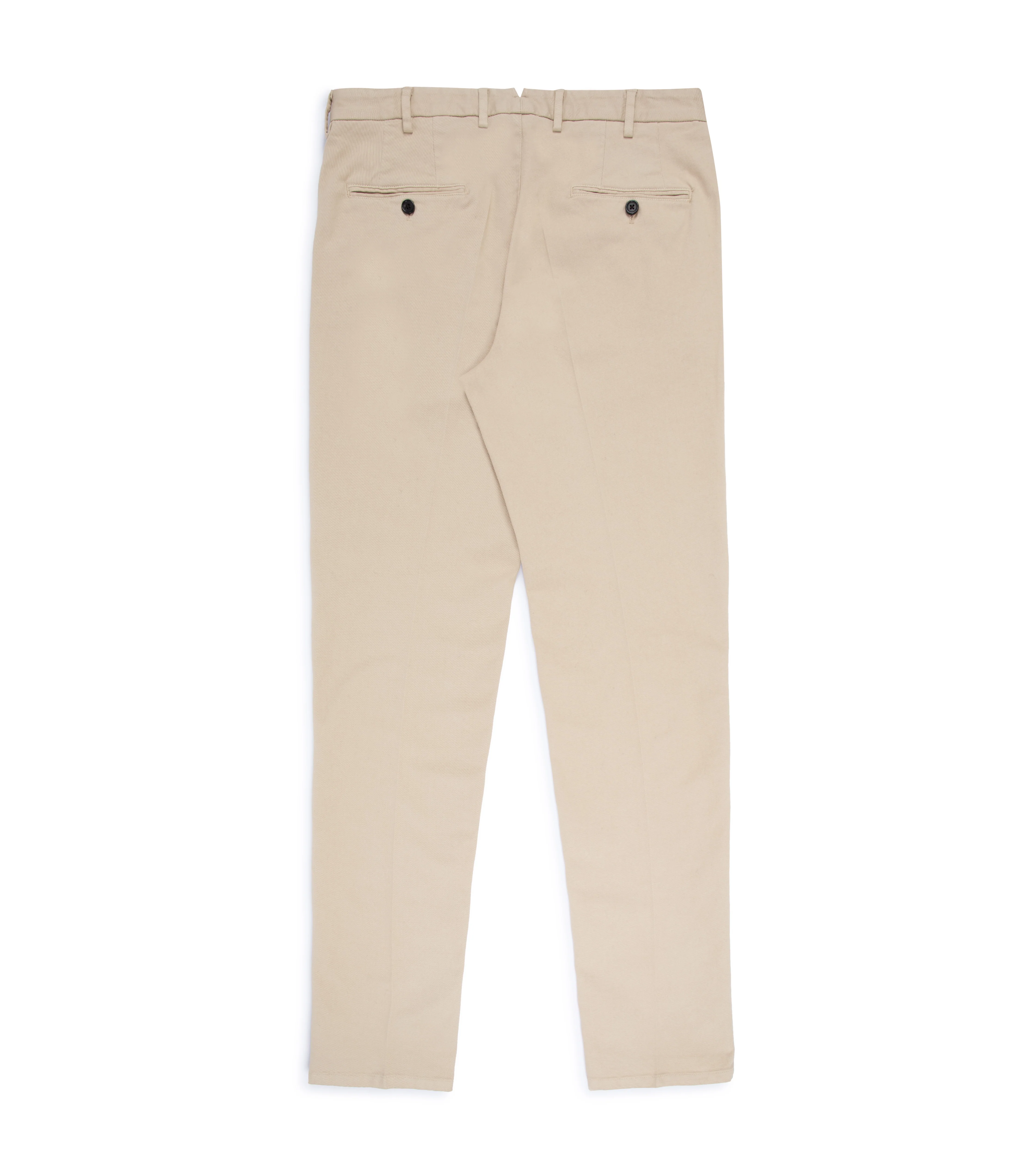 Trunk Palmer Flat Front Cotton Twill Trousers: Sand - Image 3
