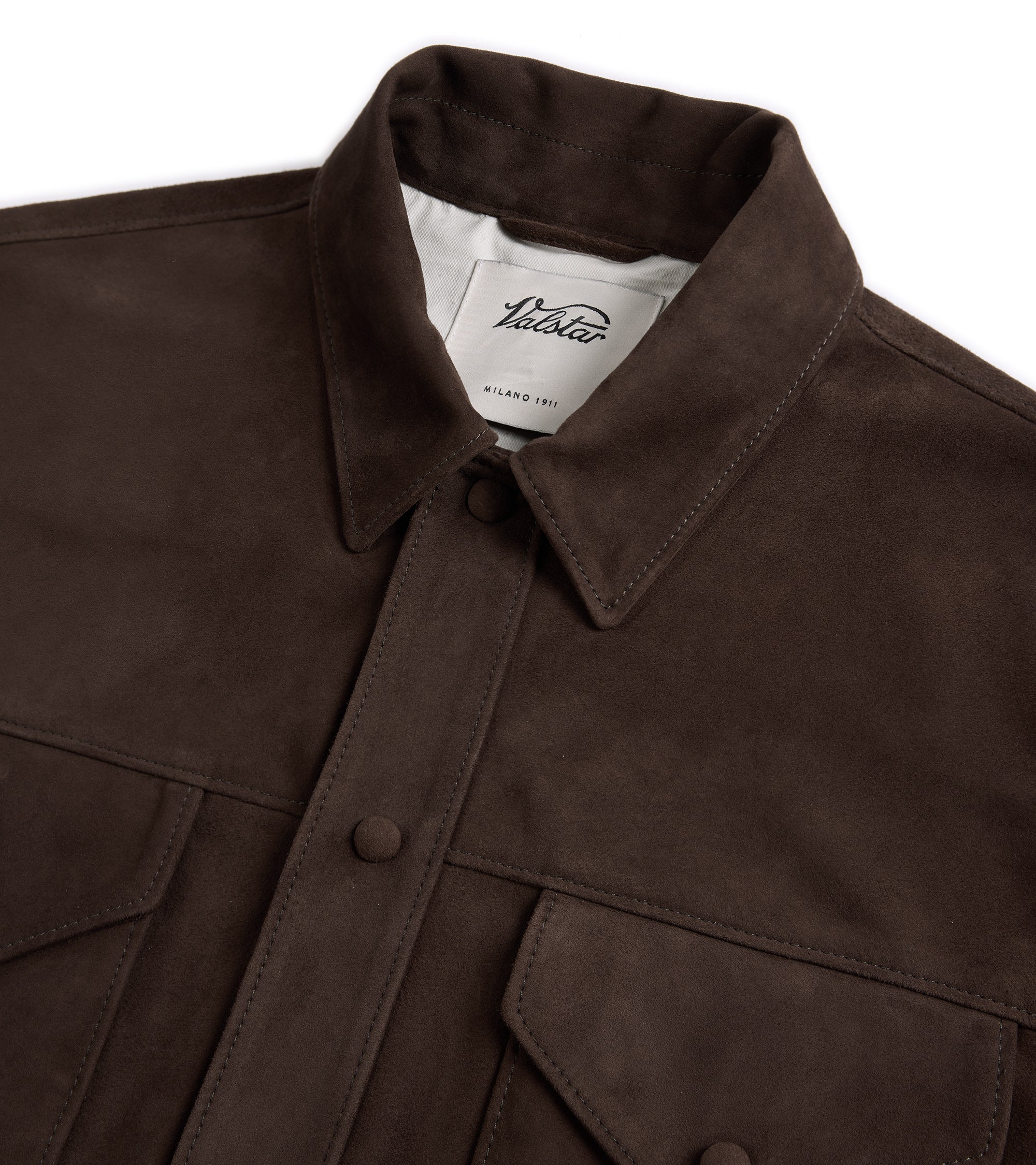 Valstar Blackley Suede Overshirt: Caffè - Image 2