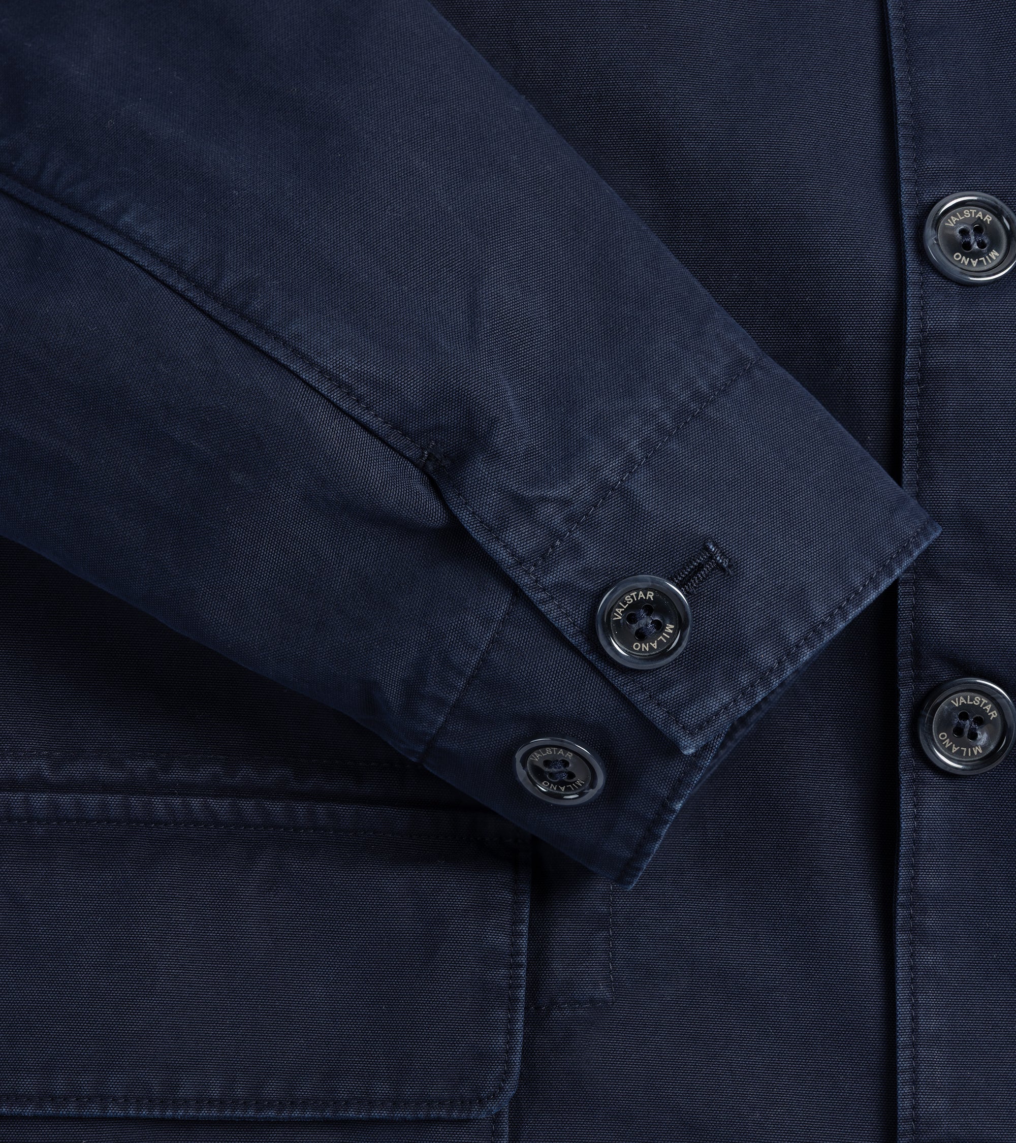 Valstar Nils Cotton Canvas Barn Jacket: Navy - Image 3