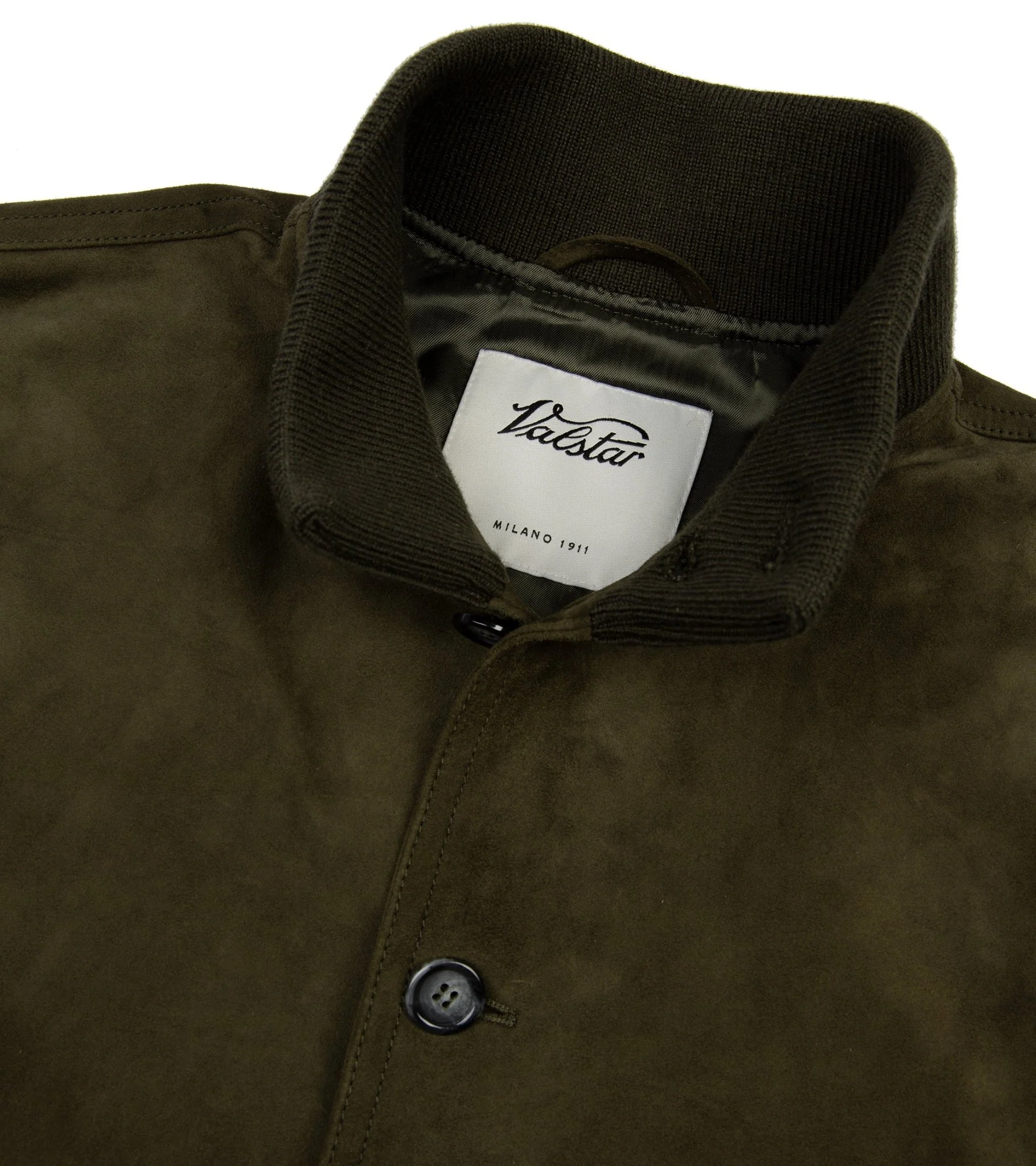 Valstar Valstarino Lined Suede Jacket: Moss Green - Image 4